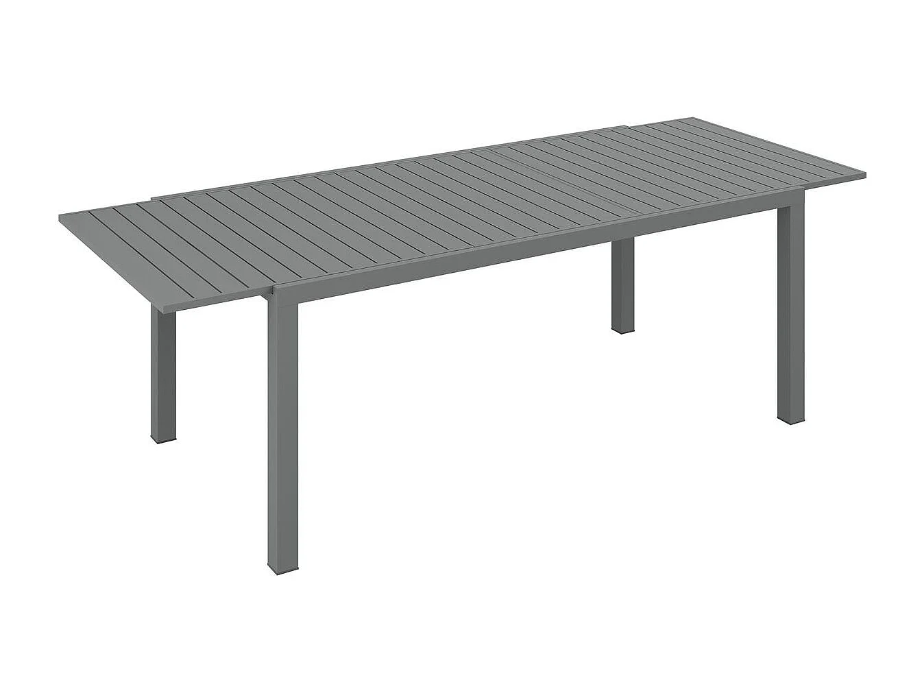Mesa de exterior Outsunny extensible gris oscuro 73x180-240x94 cm