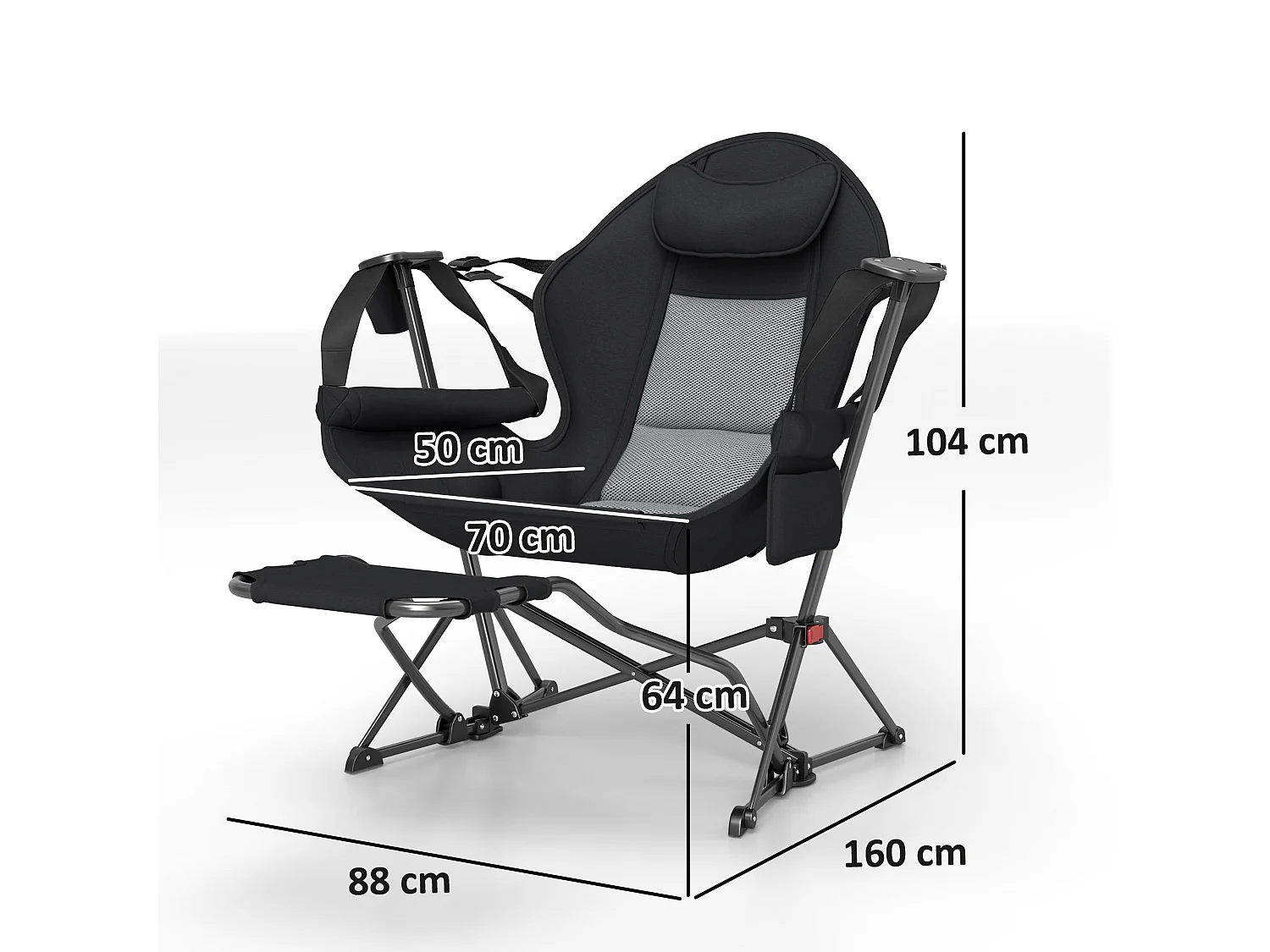Conjunto de 2 Cadeiras Baloiço de Exterior com Apoio para os Pés - Conforto e Praticidade para suas Aventuras