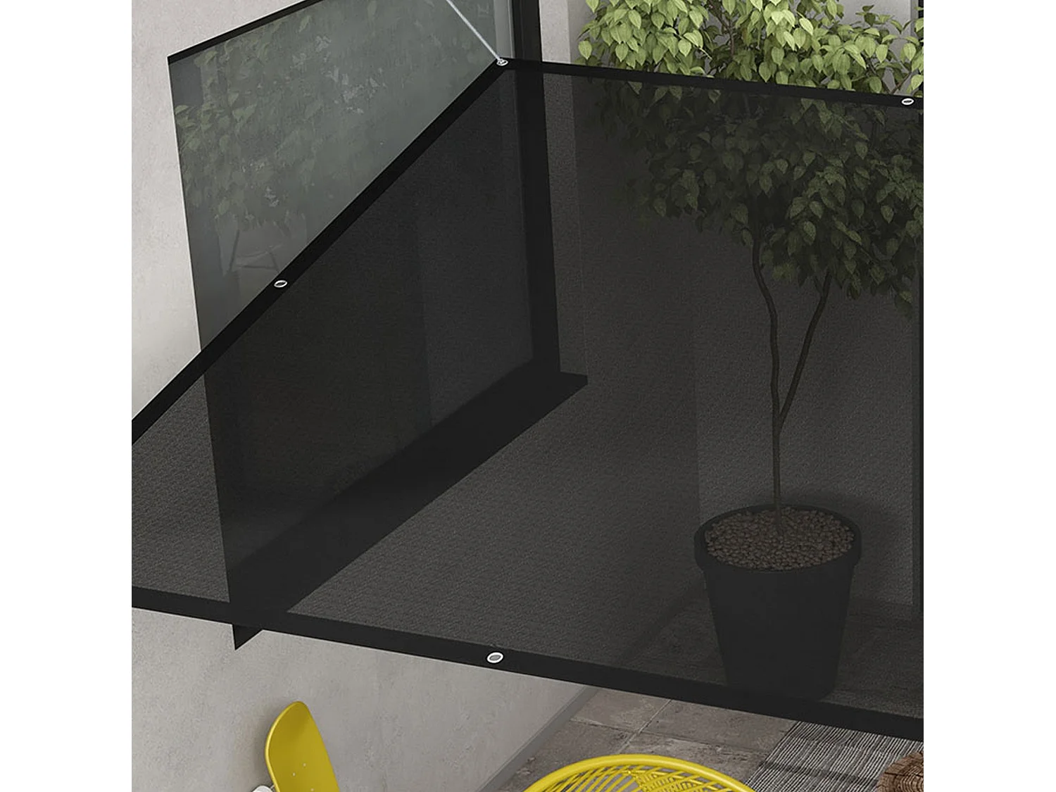 Vela de Sombra Triangular Modena 3x2 para Jardim e Varanda