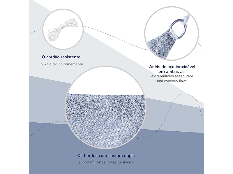 Vela de Sombra Triangular Arezzo 4x3 para Jardins e Varandas