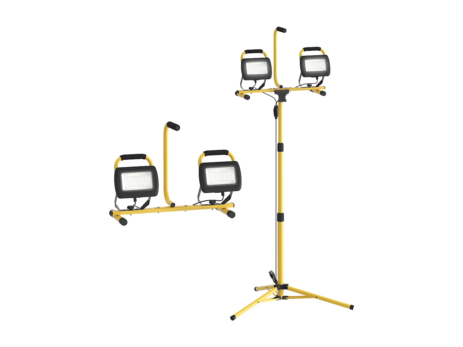 Projetor LED Recarregável de Alumínio com Tripé Dobrável e Alto Brilho para Uso Interno e Externo