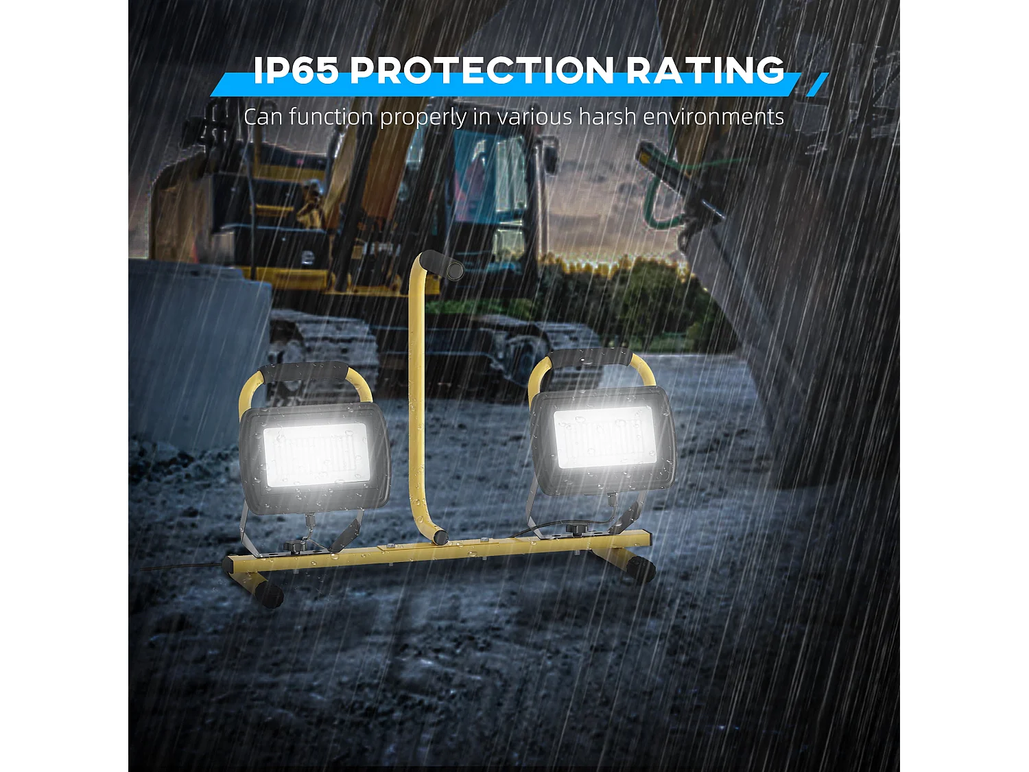 Projetor LED Recarregável de Alumínio com Tripé Dobrável e Alto Brilho para Uso Interno e Externo