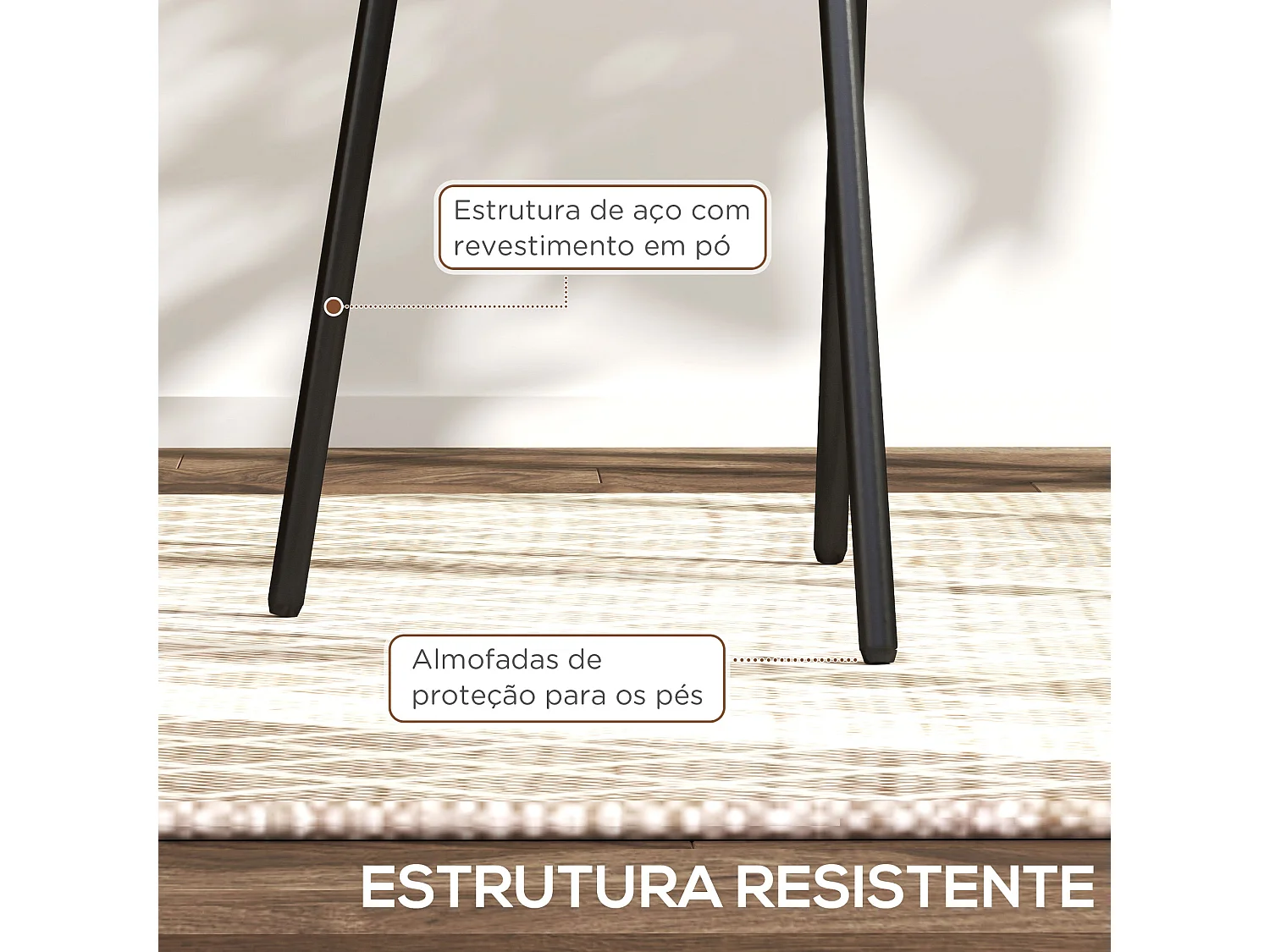 Pack de 2 sillas de comedor Manchester Homcom negro/gris