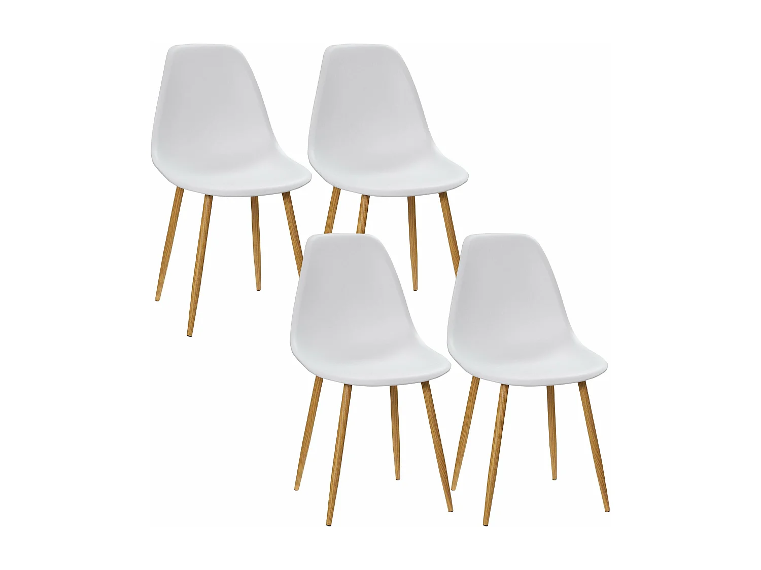 Conjunto Elegante de 4 Cadeiras Dinn para Jantar com Design Moderno e Confortável