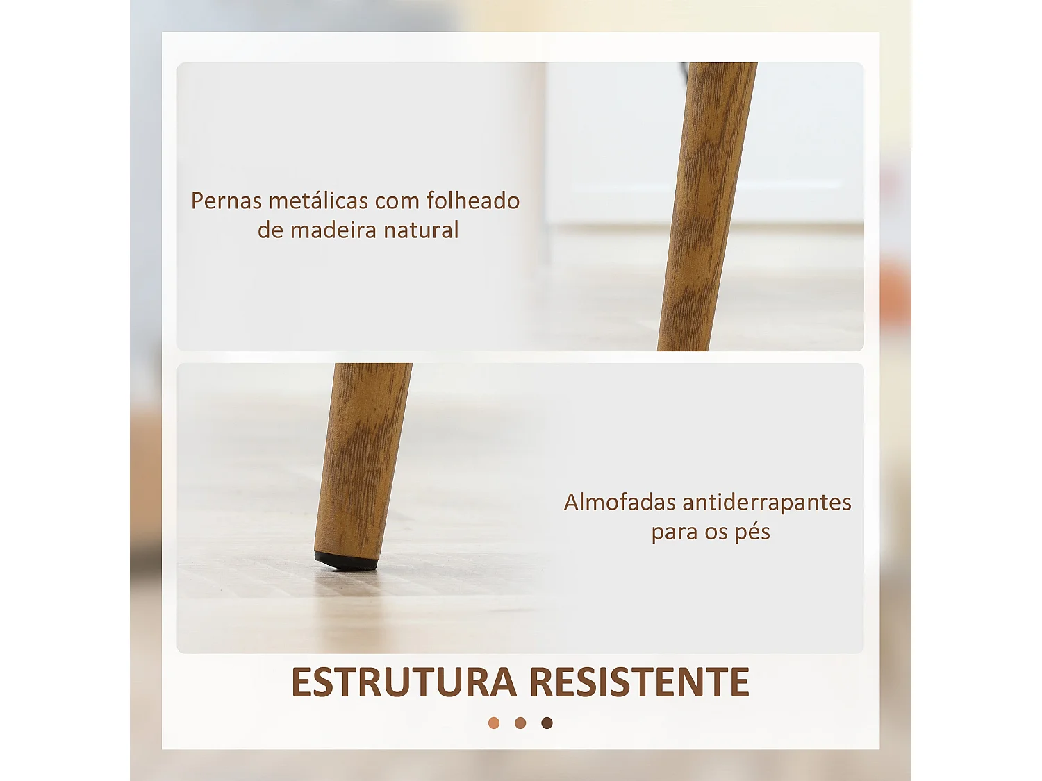 Conjunto Elegante de 4 Cadeiras Dinn para Jantar com Design Moderno e Confortável