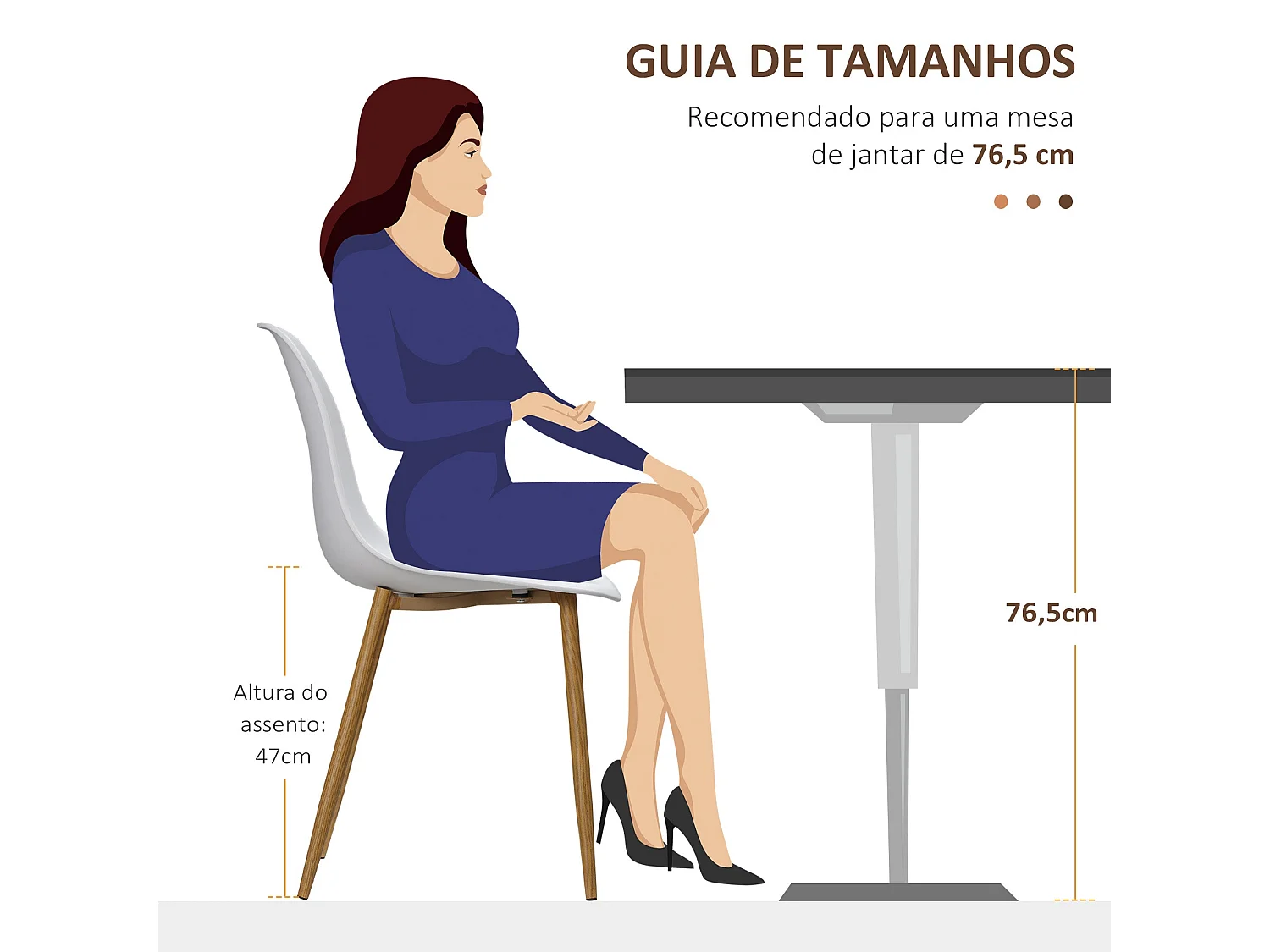 Conjunto Elegante de 4 Cadeiras Dinn para Jantar com Design Moderno e Confortável