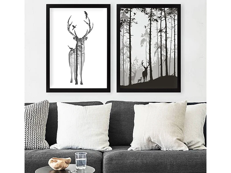 Quadro Decorativo emoldurado Preto e Branco - Elegância para o Seu Espaço