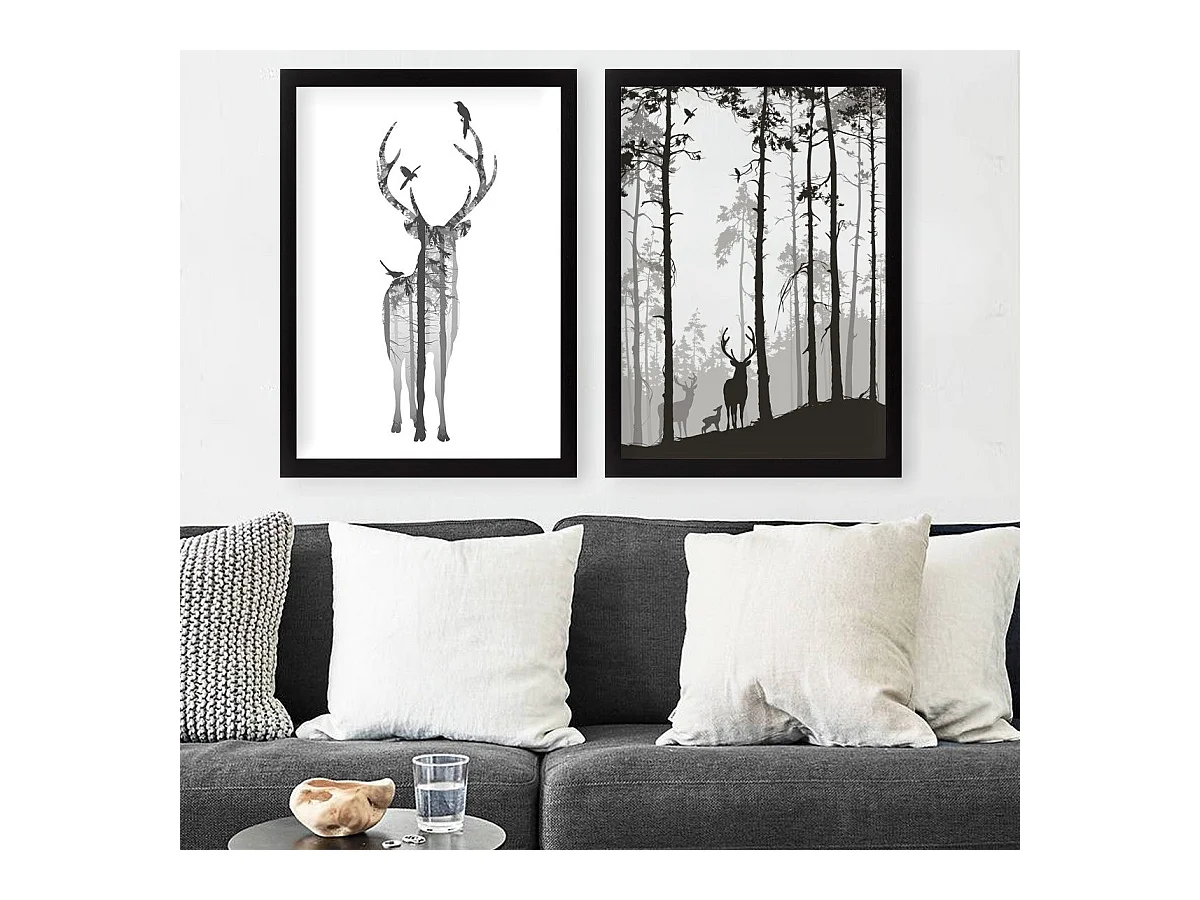 Quadro Decorativo emoldurado Preto e Branco - Elegância para o Seu Espaço