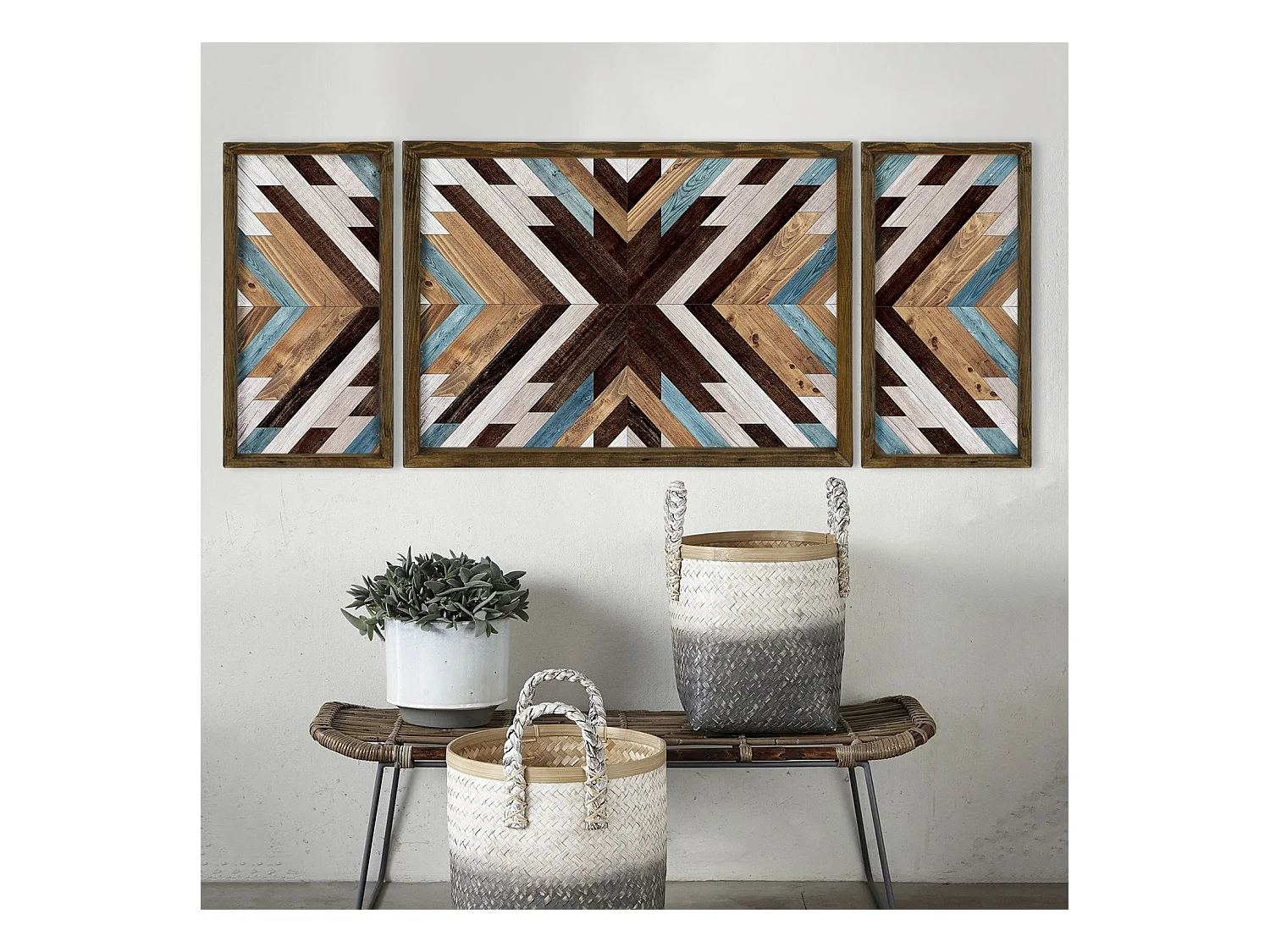 Quadro Decorativo em MDF com Moldura de Madeira de Pinho - Arte Elegante para a Sua Casa