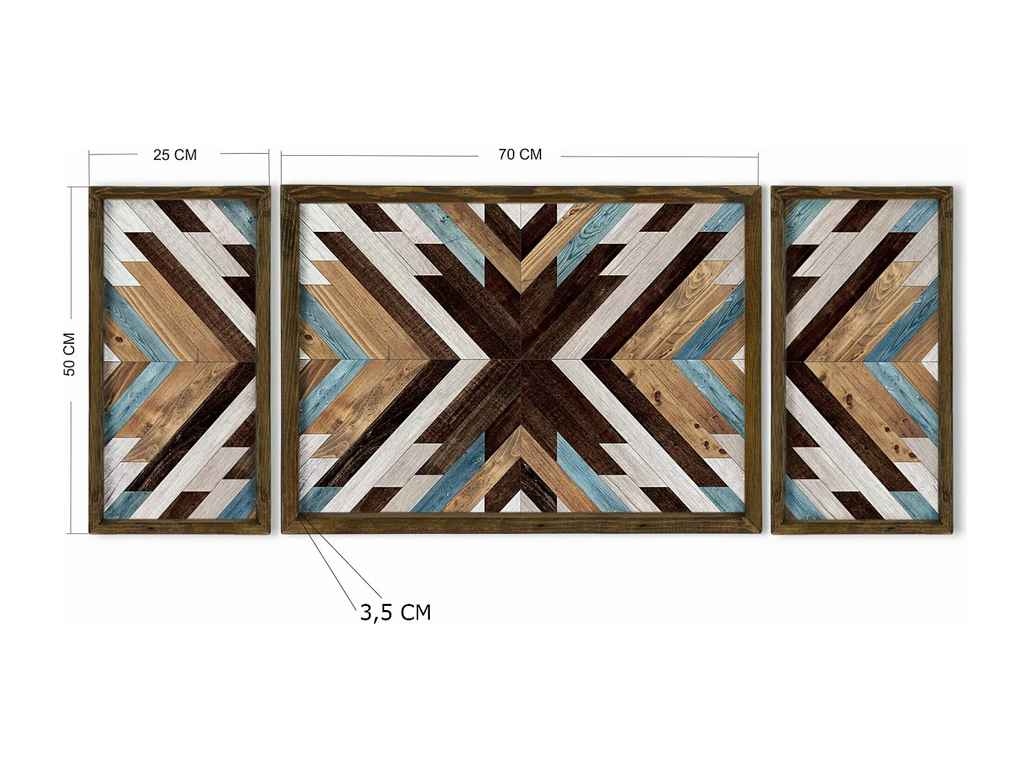 Quadro Decorativo em MDF com Moldura de Madeira de Pinho - Arte Elegante para a Sua Casa