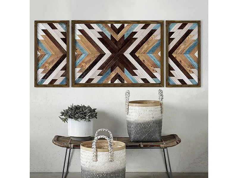 Quadro Decorativo em MDF com Moldura de Madeira de Pinho - Arte Elegante para a Sua Casa