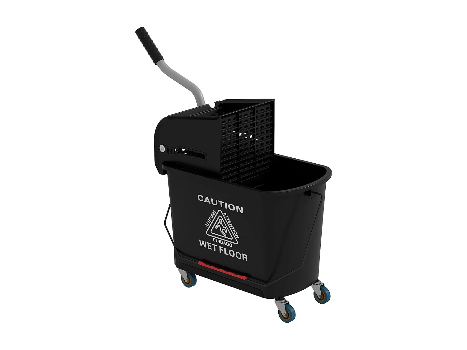 Balde de Limpeza com Rodas e Espremedor 20L - Modelo Tromsø em Preto