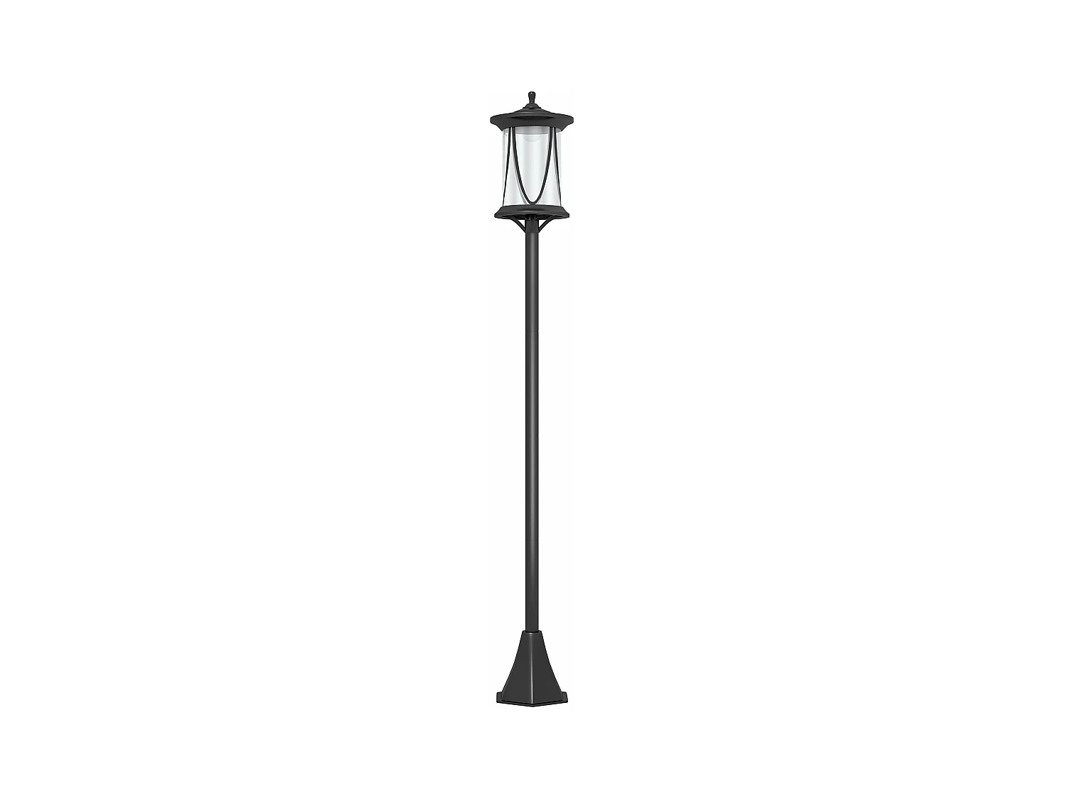 Candeeiro Solar de Exterior Preto - Iluminação Automática IP44 para Jardins e Pátios