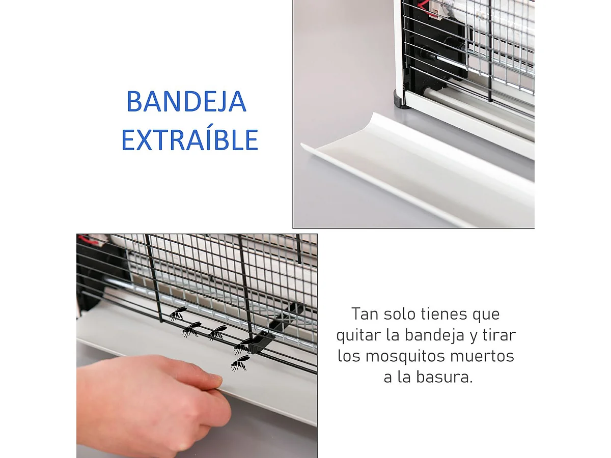 Lâmpada Elétrica Anti-Mosquitos 30W com Luz UV para Jardins e Varandas - Eficaz em 60 m²