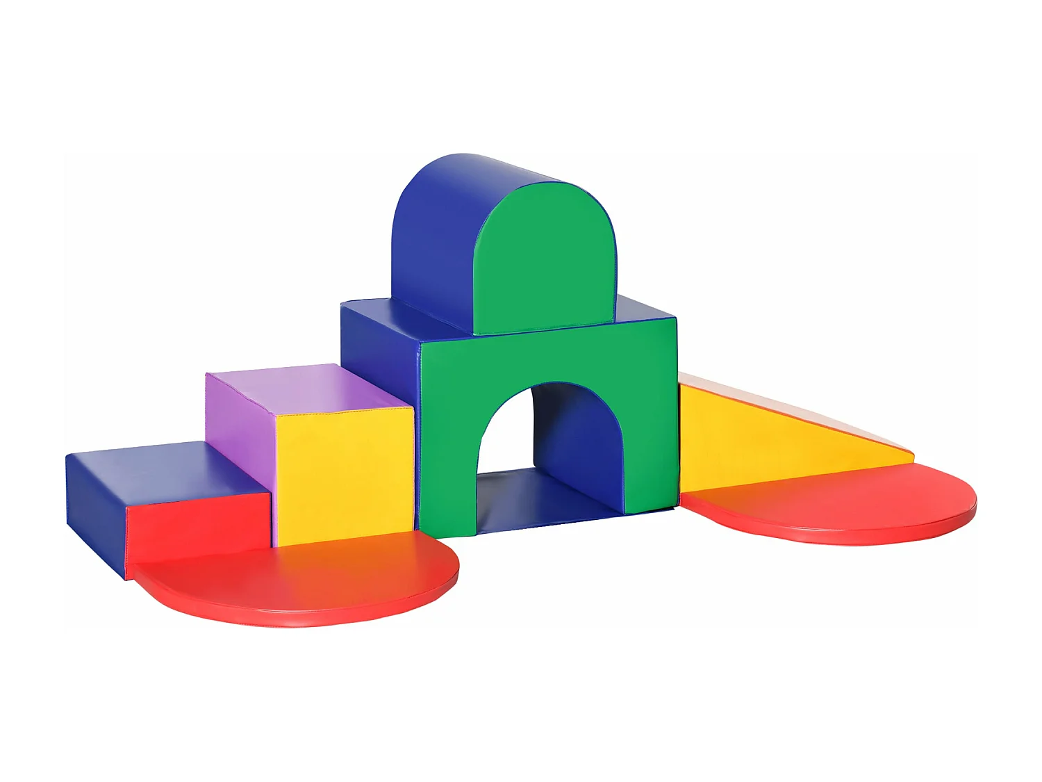 Conjunto Educativo de 7 Blocos de Psicomotricidade para Crianças - Brinquedo Multicolorido para Aprendizagem e Escalada