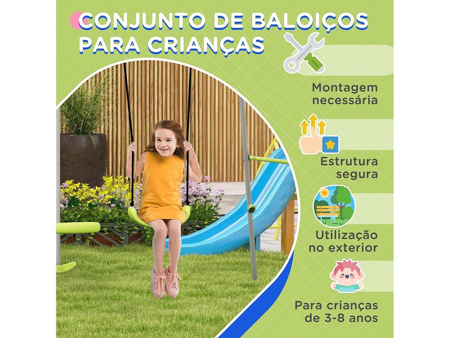 Baloiço Infantil Tours - Diversão Segura e Confortável para Crianças