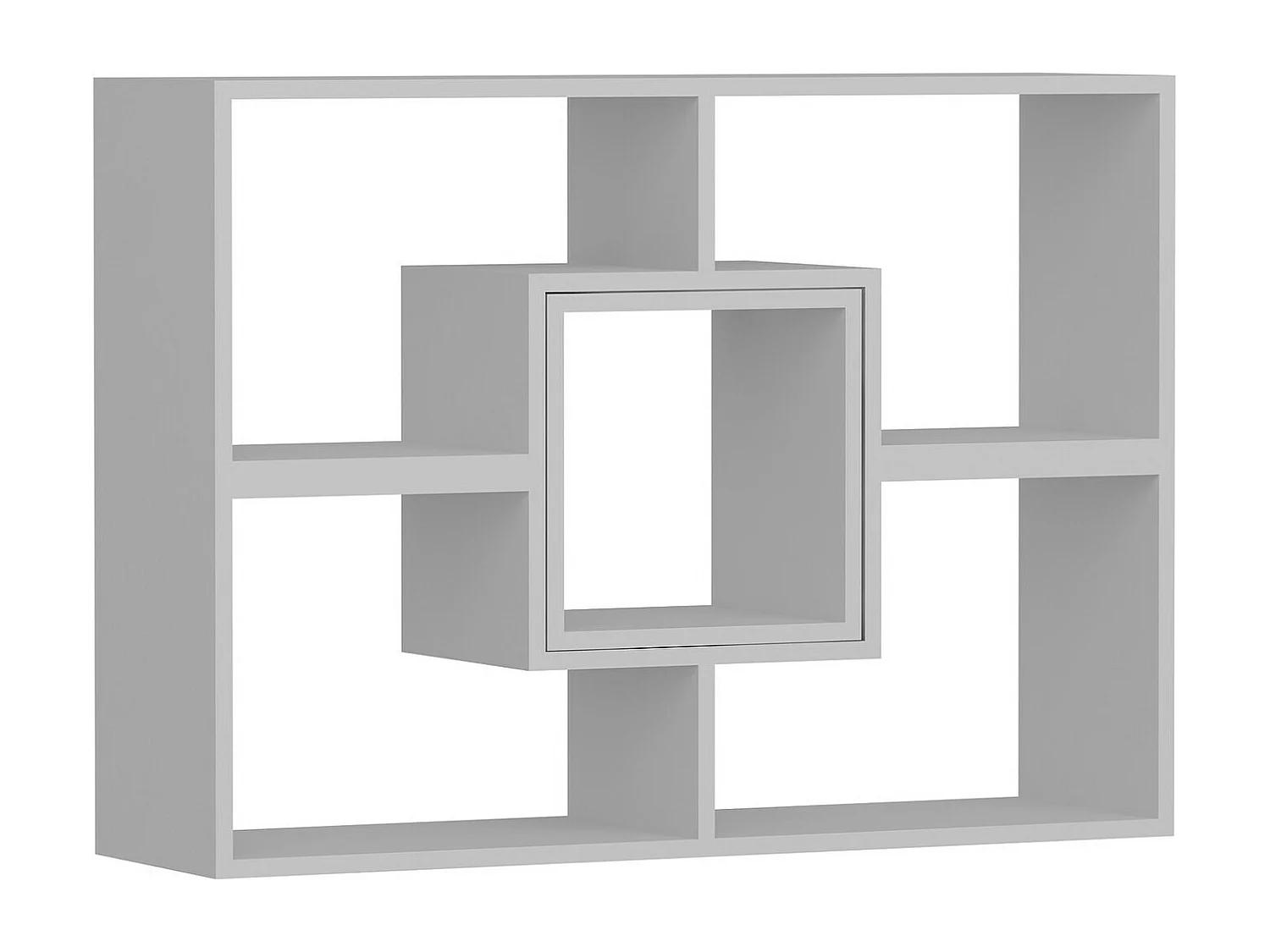 Nowoczesny regał na książki – szerokość 105 cm – kolor biały – płyta wiórowa pokryta melaminą