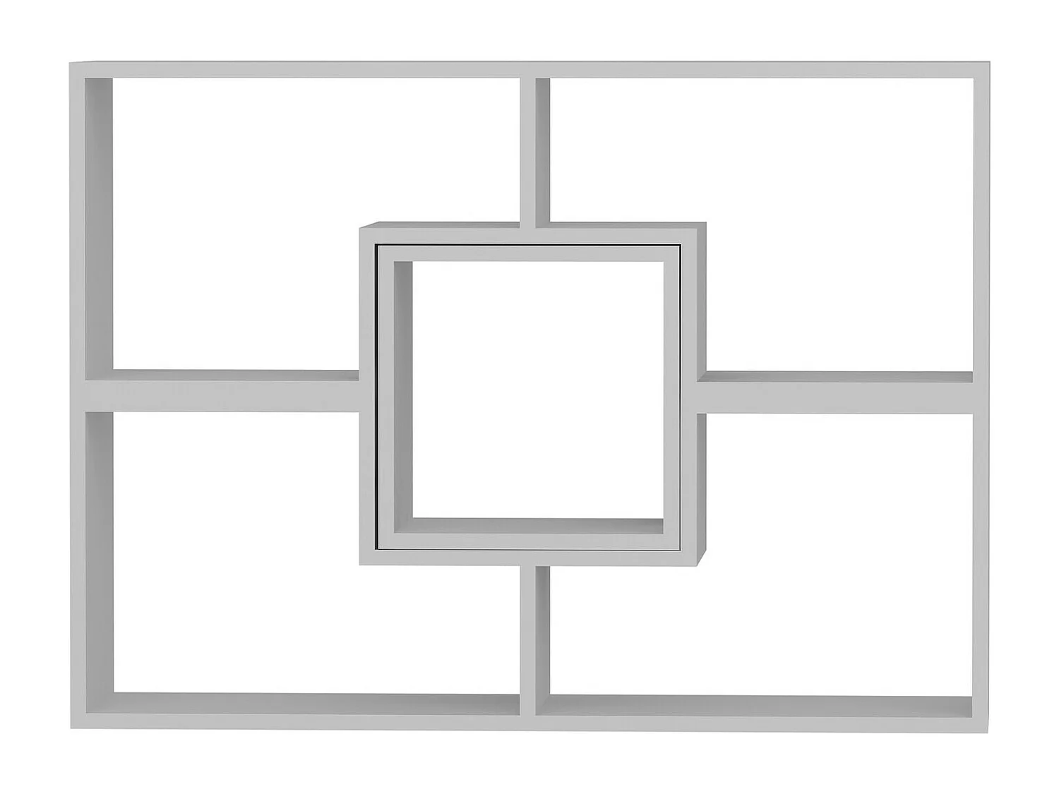 Nowoczesny regał na książki – szerokość 105 cm – kolor biały – płyta wiórowa pokryta melaminą