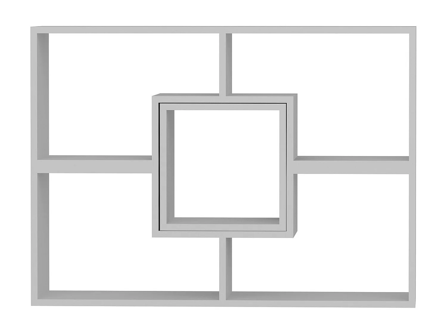 Nowoczesny regał na książki – szerokość 105 cm – kolor biały – płyta wiórowa pokryta melaminą