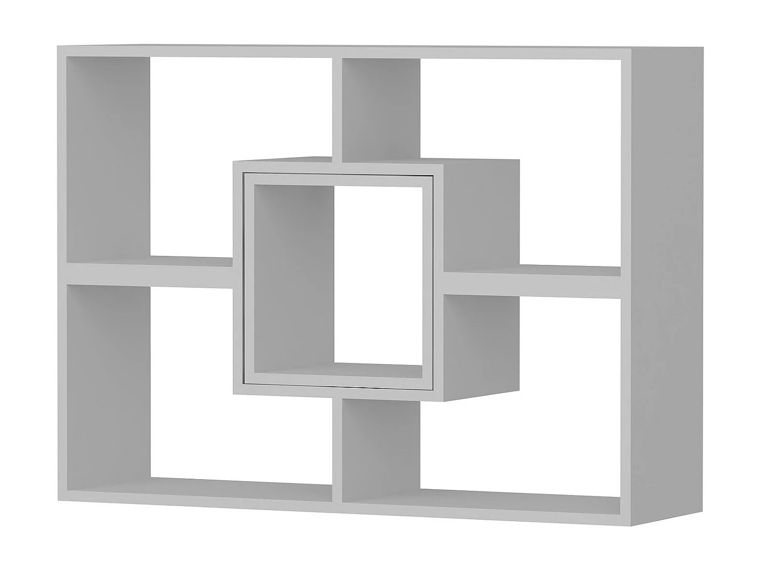 Nowoczesny regał na książki – szerokość 105 cm – kolor biały – płyta wiórowa pokryta melaminą