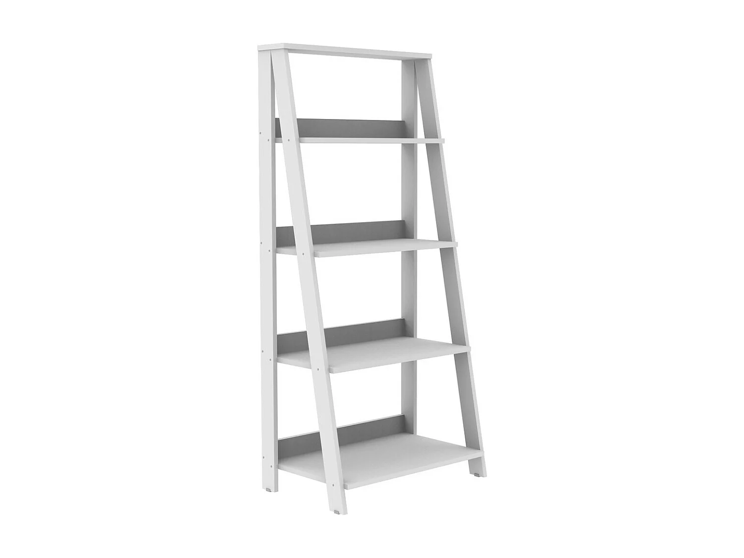 Półka – wys. 180 cm, szer. 60 cm, gł. 45 cm – biała – płyta wiórowa