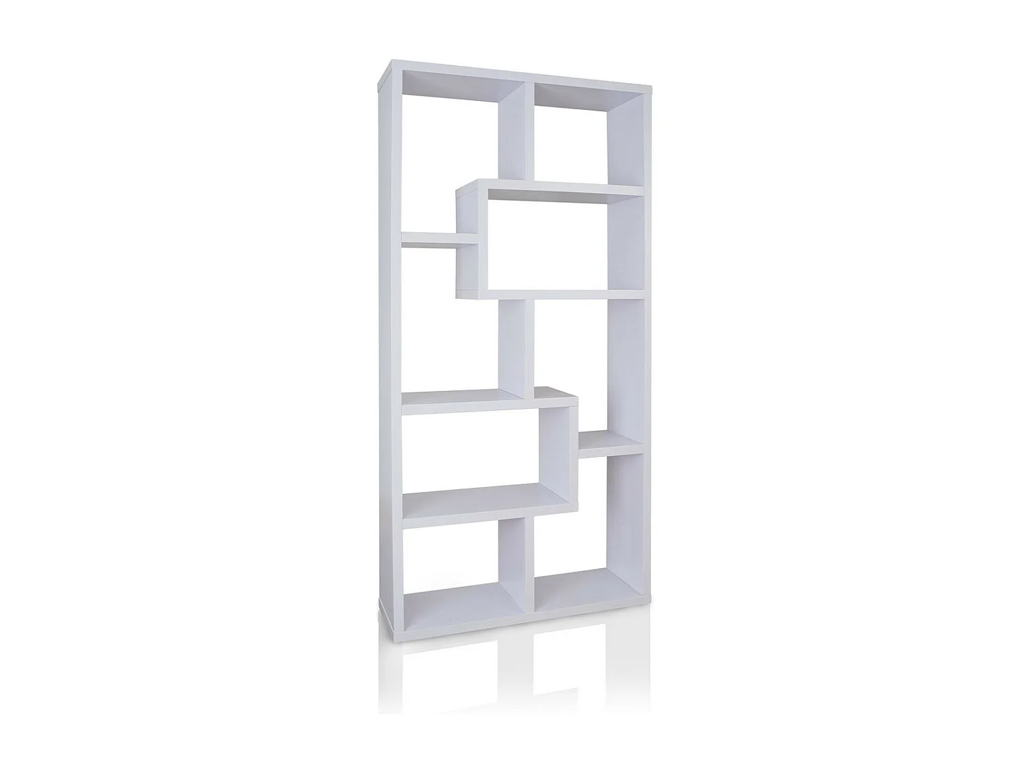 Nowoczesny regał na książki – 90 x 183,6 x 29,5 cm – Biały – Płyta wiórowa pokryta melaminą
