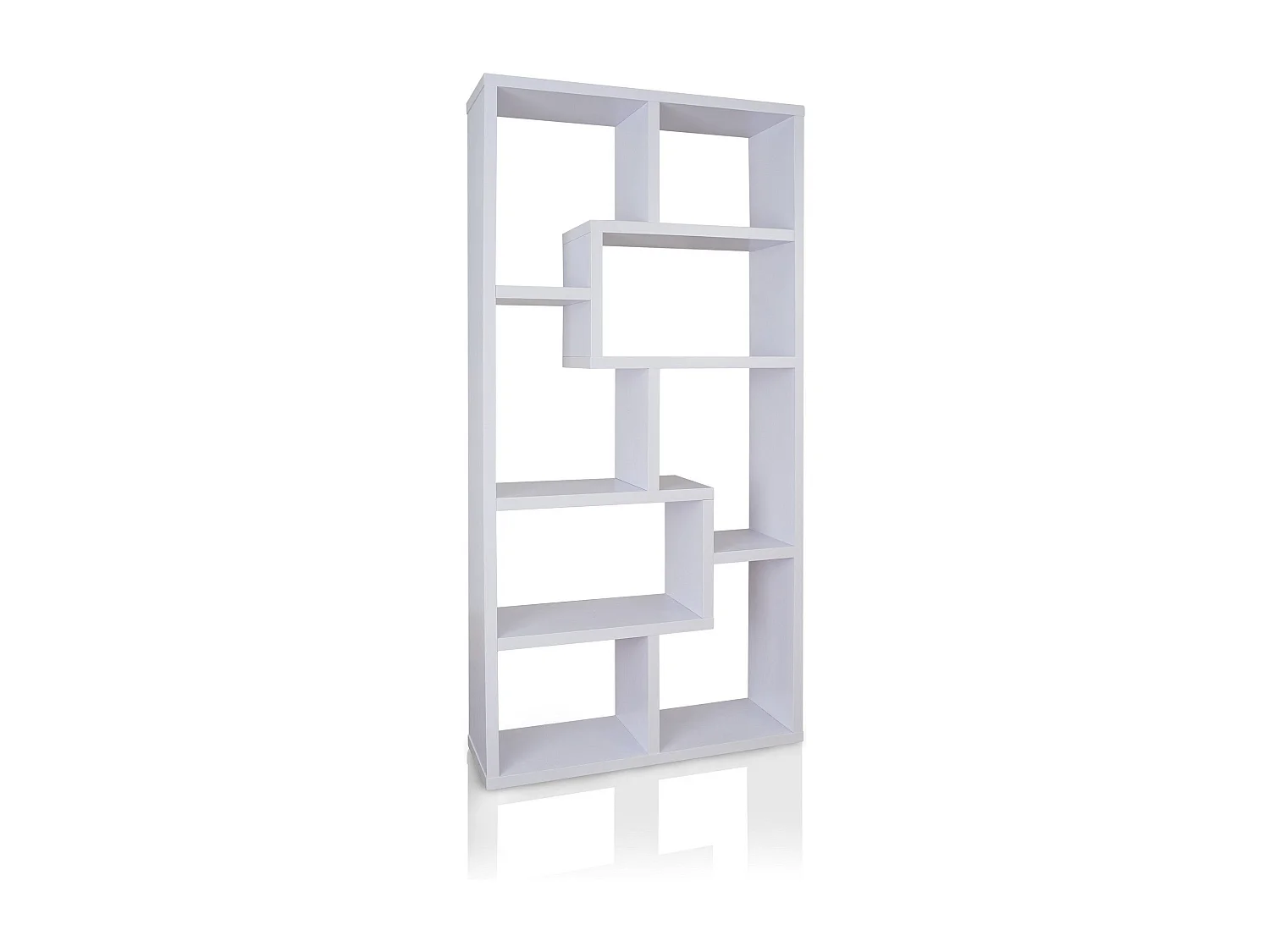 Nowoczesny regał na książki – 90 x 183,6 x 29,5 cm – Biały – Płyta wiórowa pokryta melaminą
