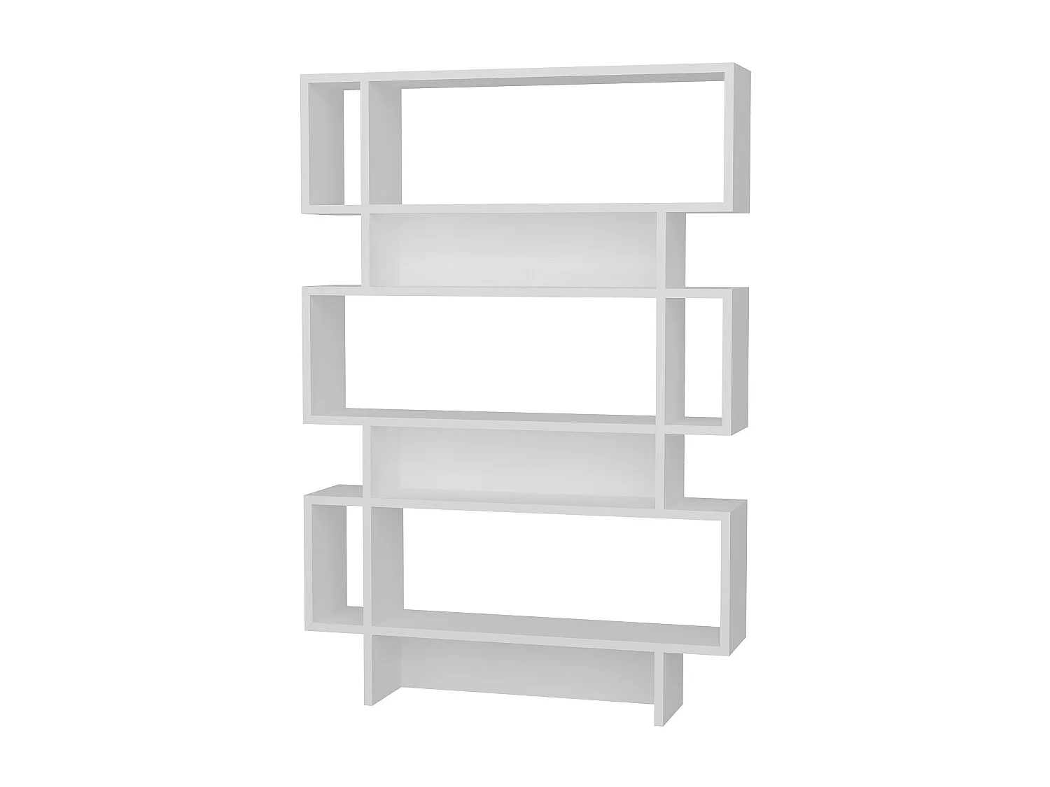 Bibliothèque – 90 cm x 130,8 cm x 19,6 cm – Blanc – Panneau de particules mélaminé