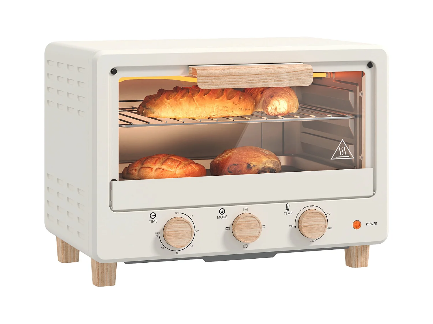 Forno Elétrico de Mesa Grenoble 16L com Porta de Vidro e Controle de Temperatura até 230℃