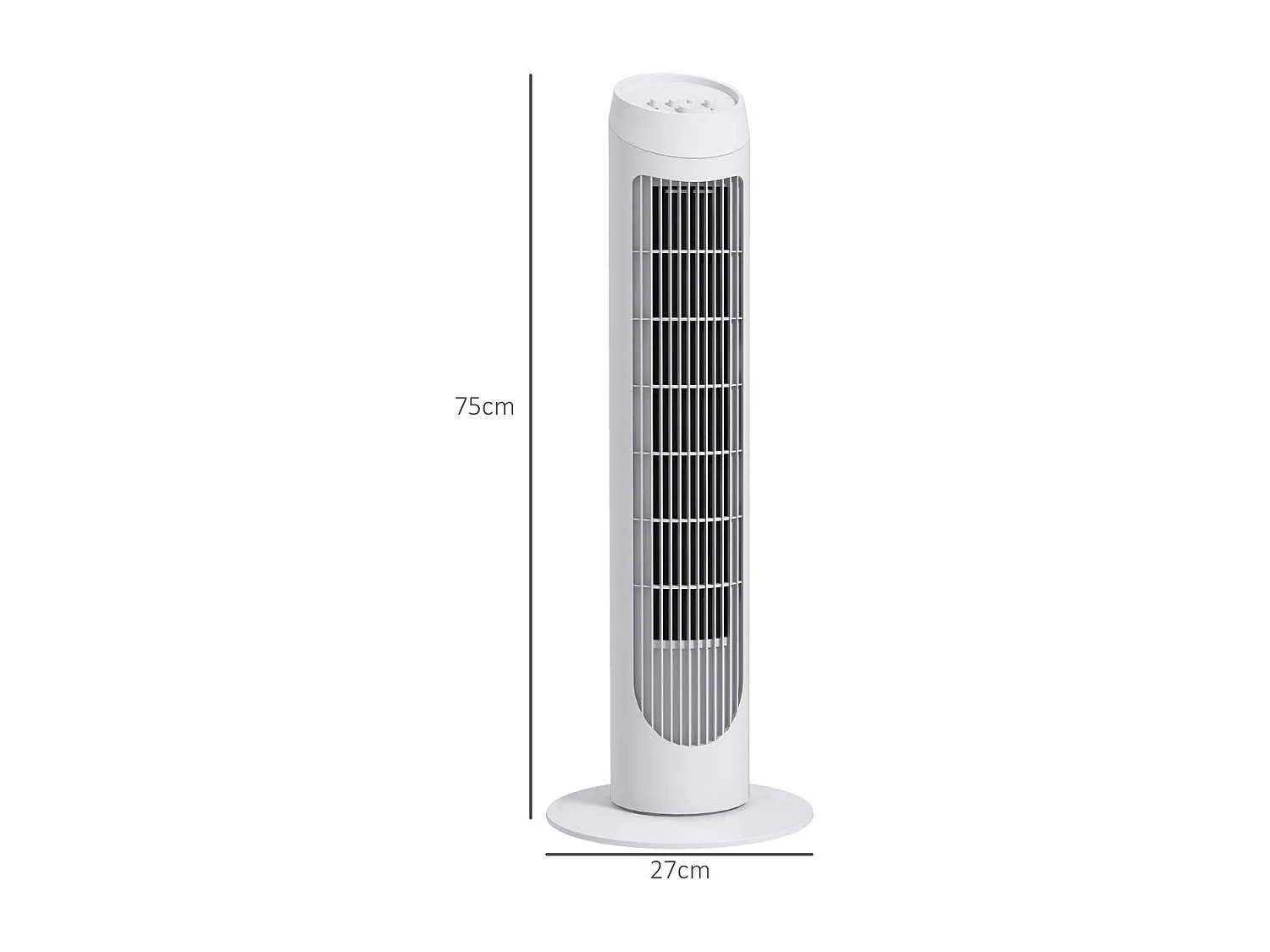Ventoinha de Coluna Silenciosa de 45W com 3 Velocidades e Oscilação de 70° - Ideal para Sala, Quarto e Escritório