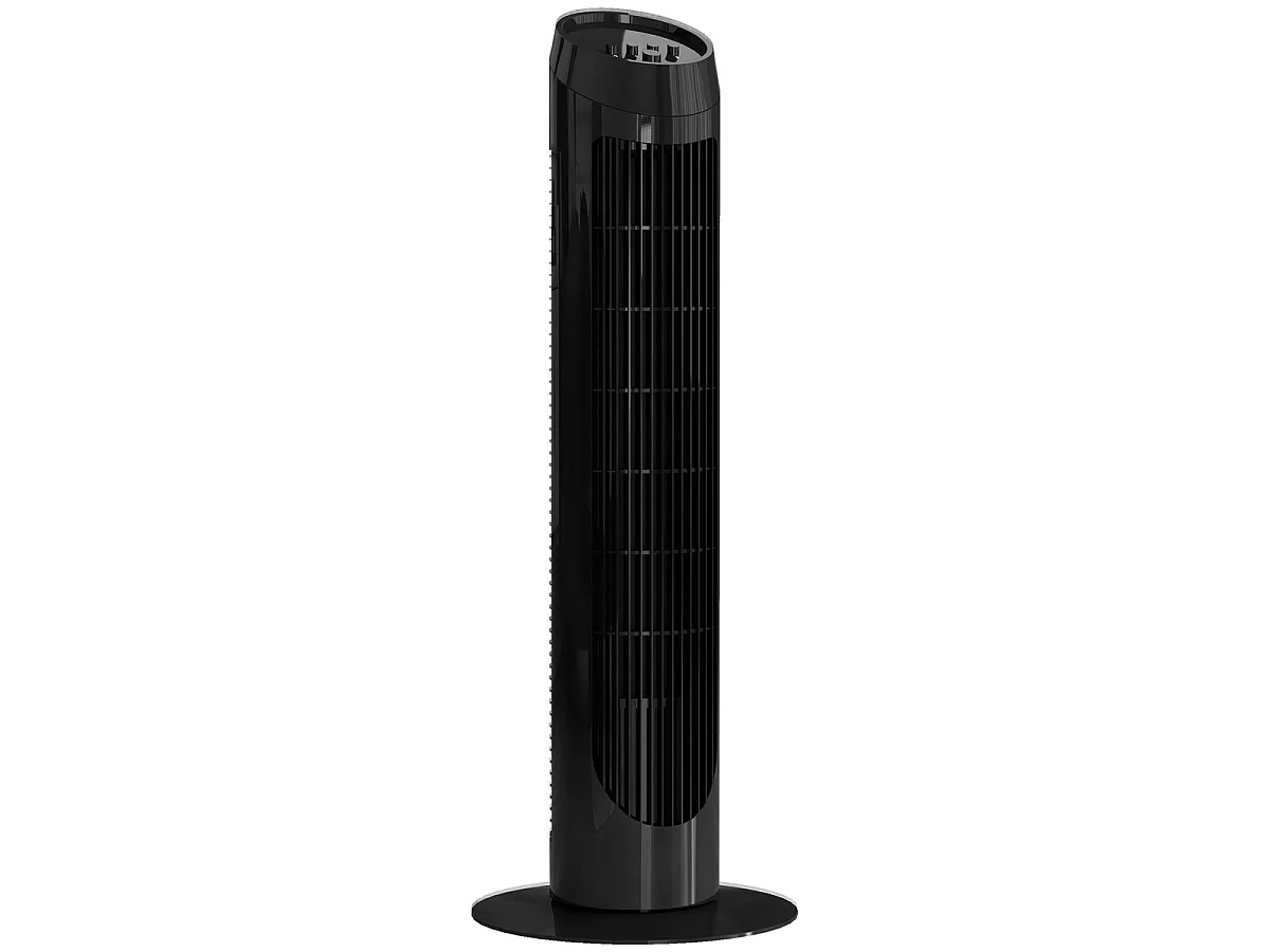 Ventilador de torre Homcom 45W 3 velocidades oscilante negro 75 cm