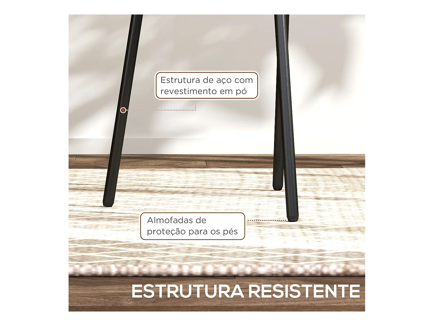 Pack de 2 sillas de comedor Manchester Homcom negro/rosa