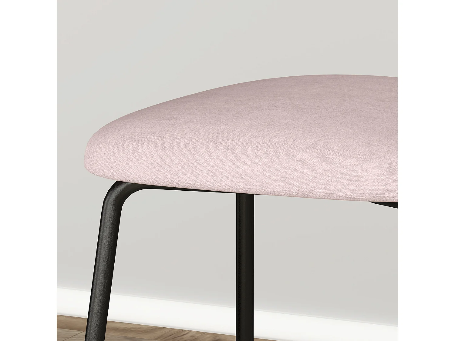 Conjunto Elegante de 2 Cadeiras de Jantar em Vime Sintético com Estrutura de Aço em Rosa e Preto