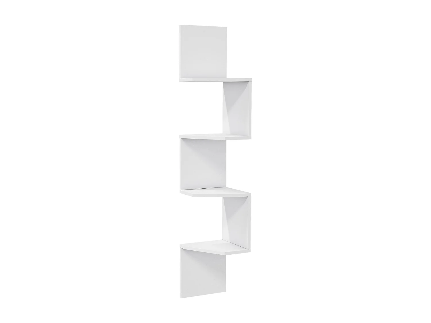 Étagère murale élégante – 28 x 28 x 155 cm – Blanc – Panneau de particules mélaminé