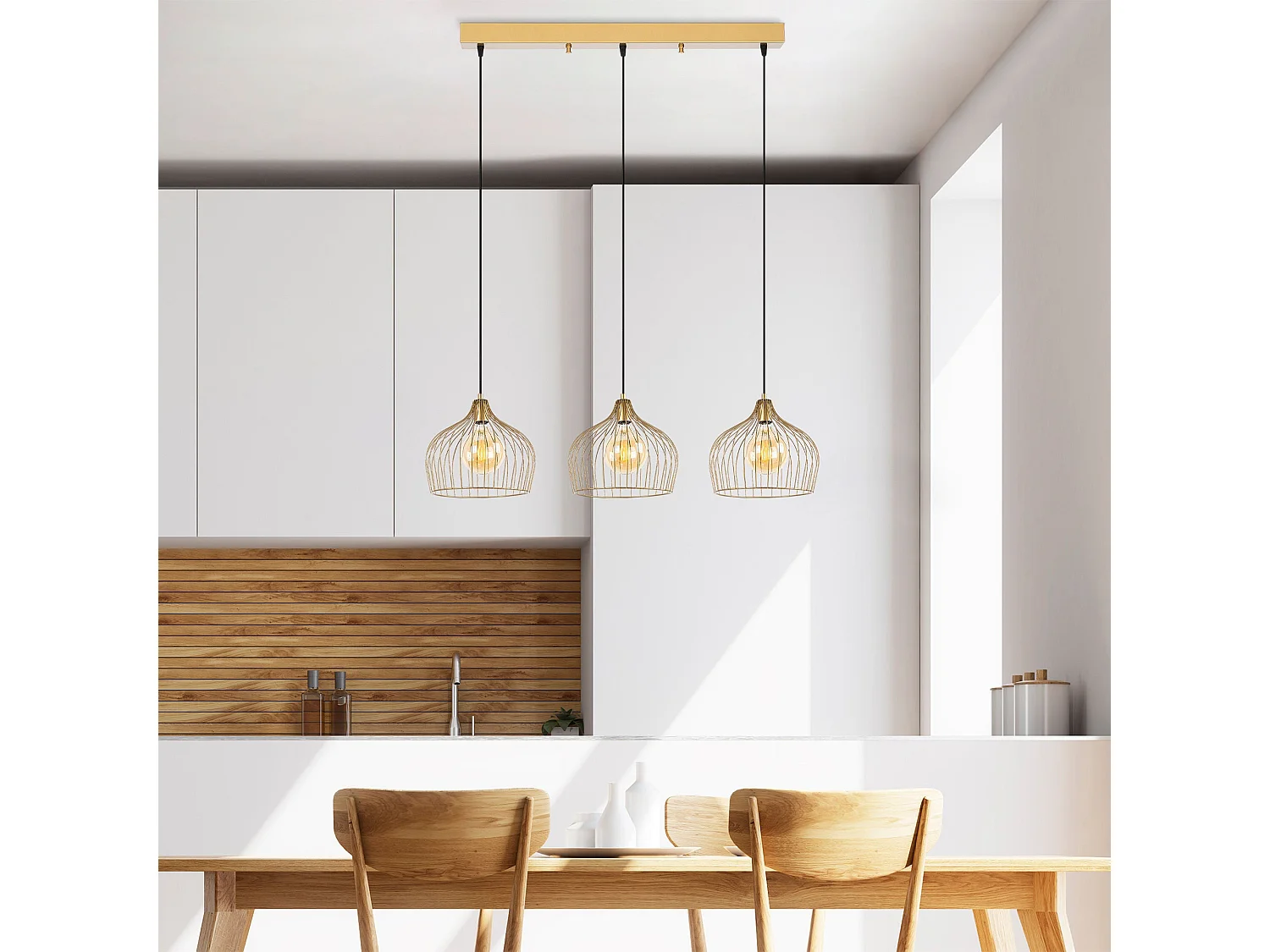 Candeeiro Dourado Bek 11376 - Elegância e Sofisticação para Sua Casa