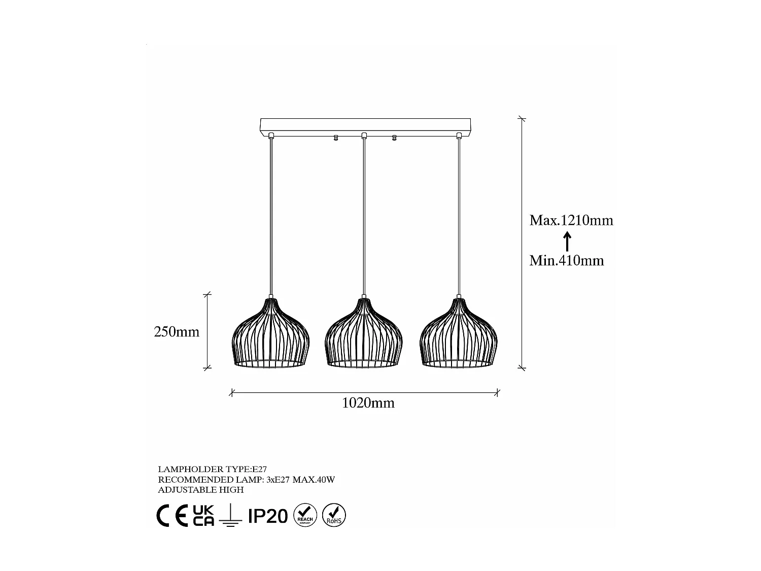 Candeeiro Dourado Bek 11376 - Elegância e Sofisticação para Sua Casa