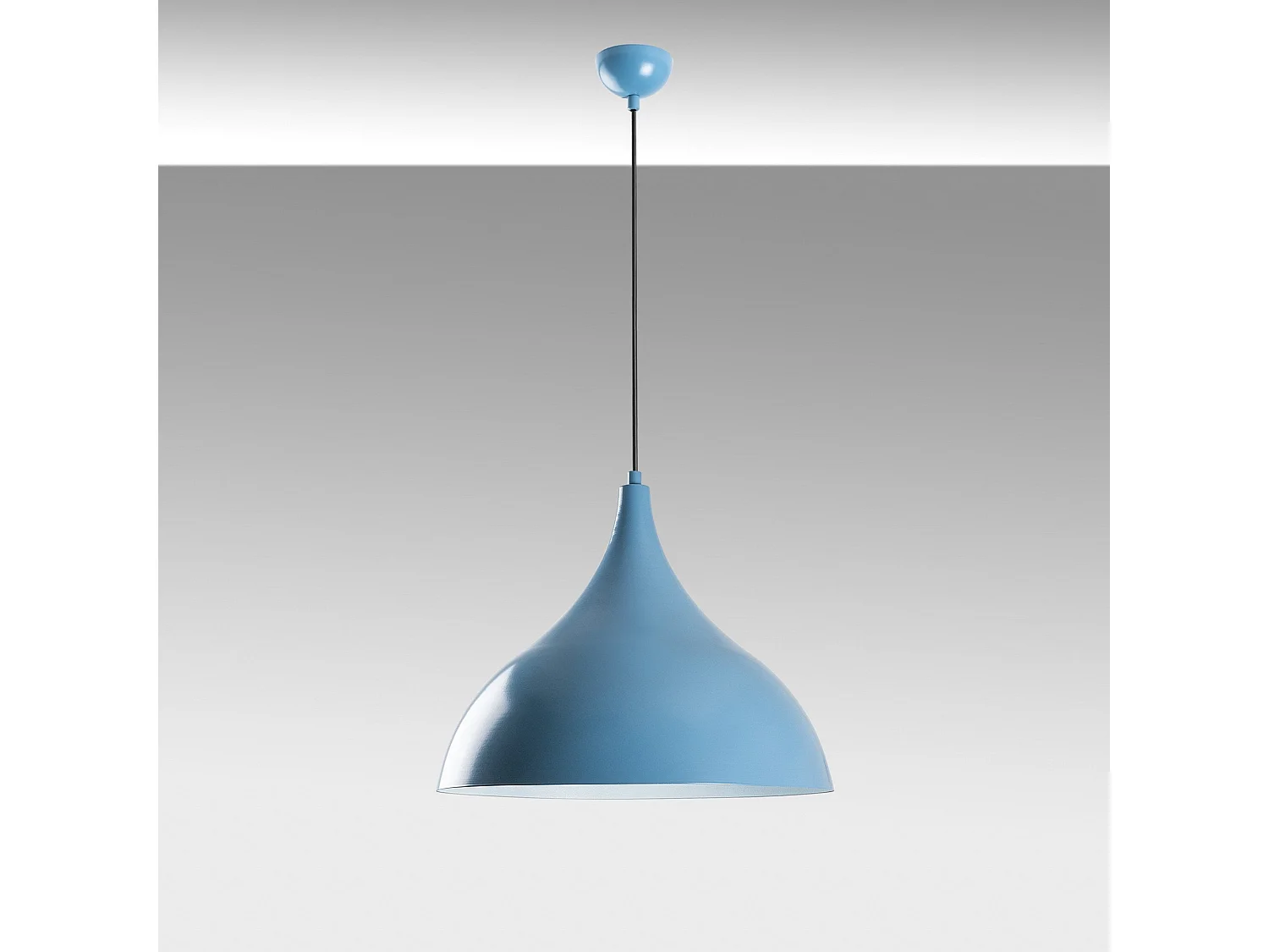 Candeeiro Elegante em Azul Claro - Bitlisim com Design Moderno e Altura Ajustável