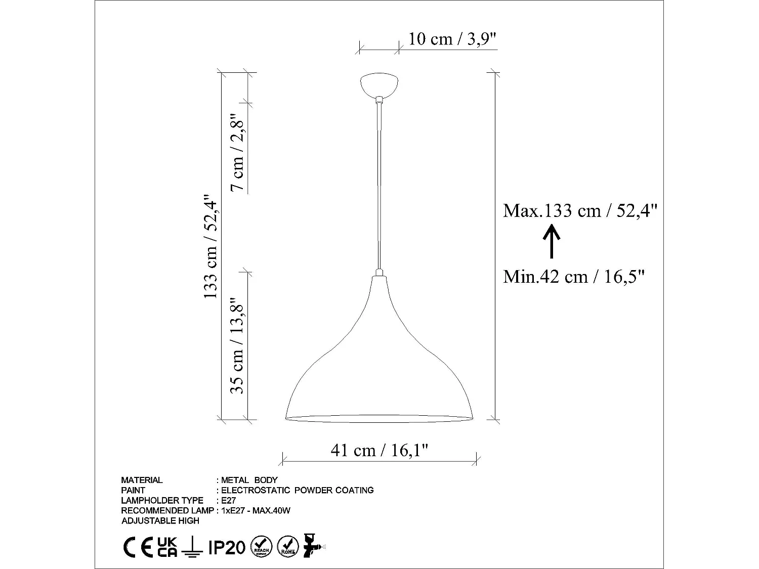 Candeeiro Elegante em Azul Claro - Bitlisim com Design Moderno e Altura Ajustável
