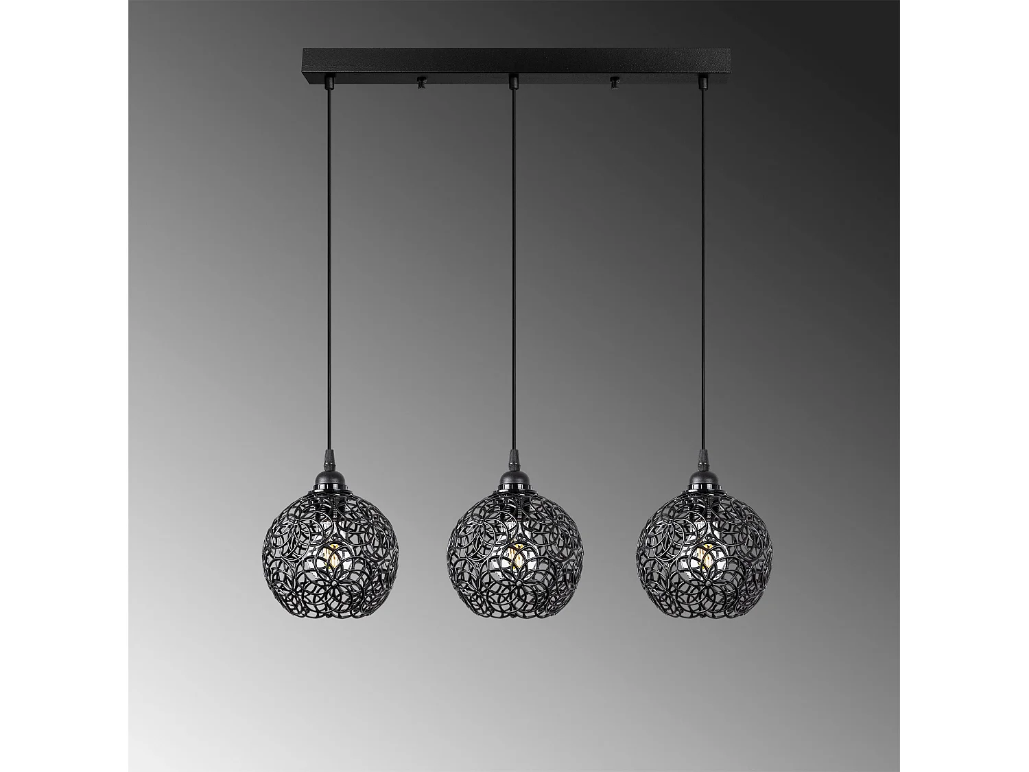 Candeeiro Preto Elegante com Design Moderno e Altura Ajustável