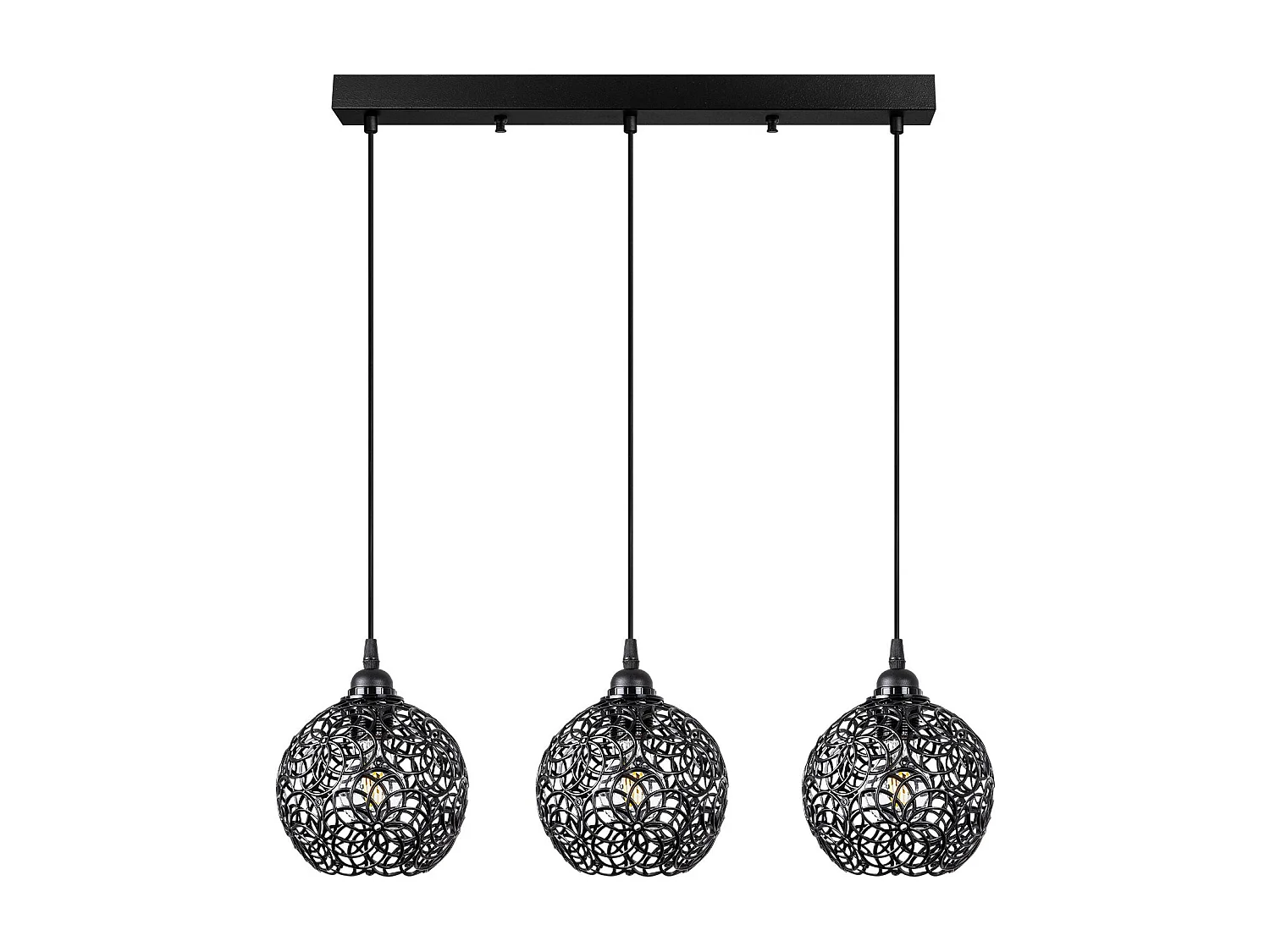 Candeeiro Preto Elegante com Design Moderno e Altura Ajustável