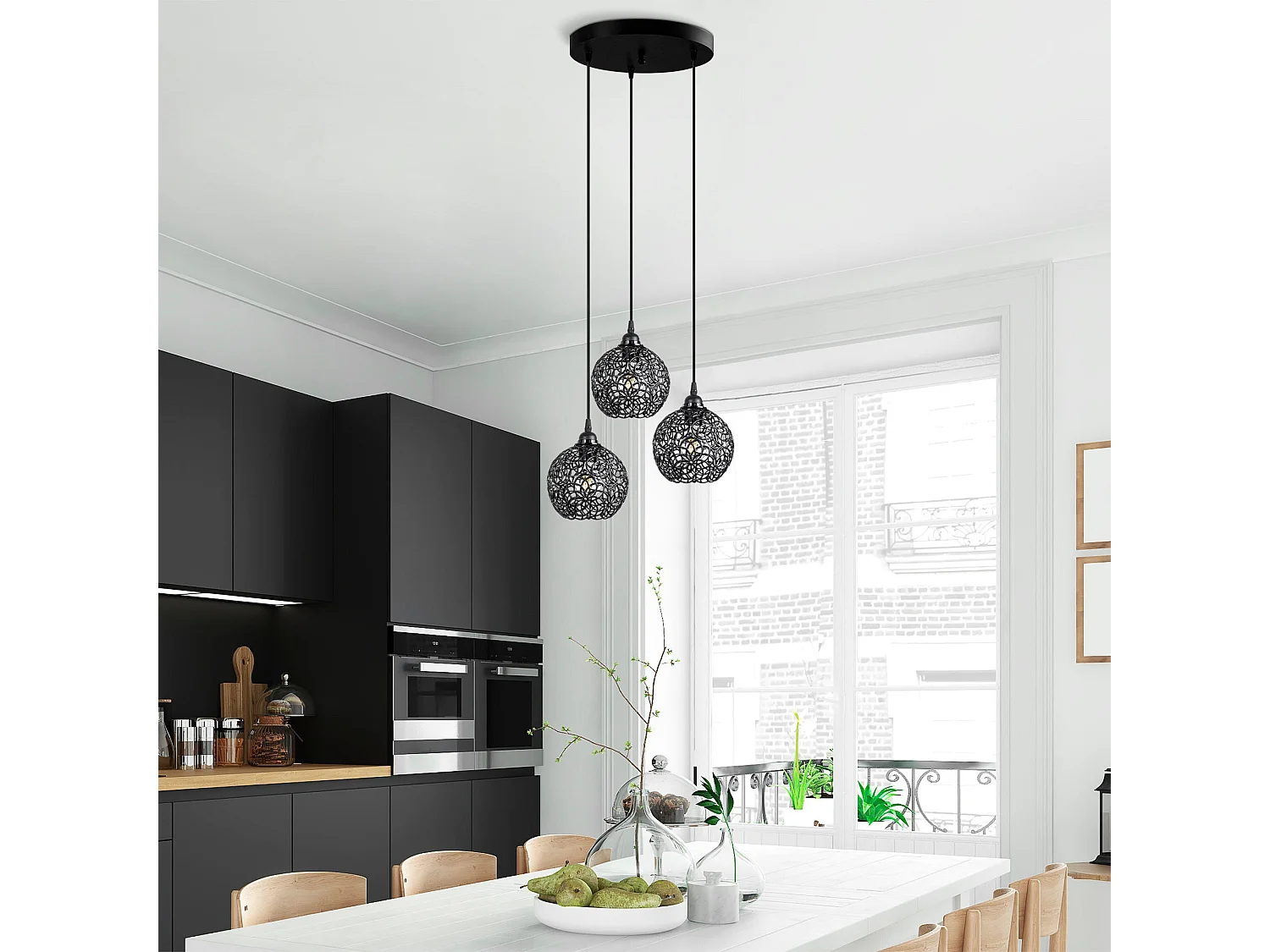 Candeeiro de Metal Preto Elegante - Design Moderno e Ajustável