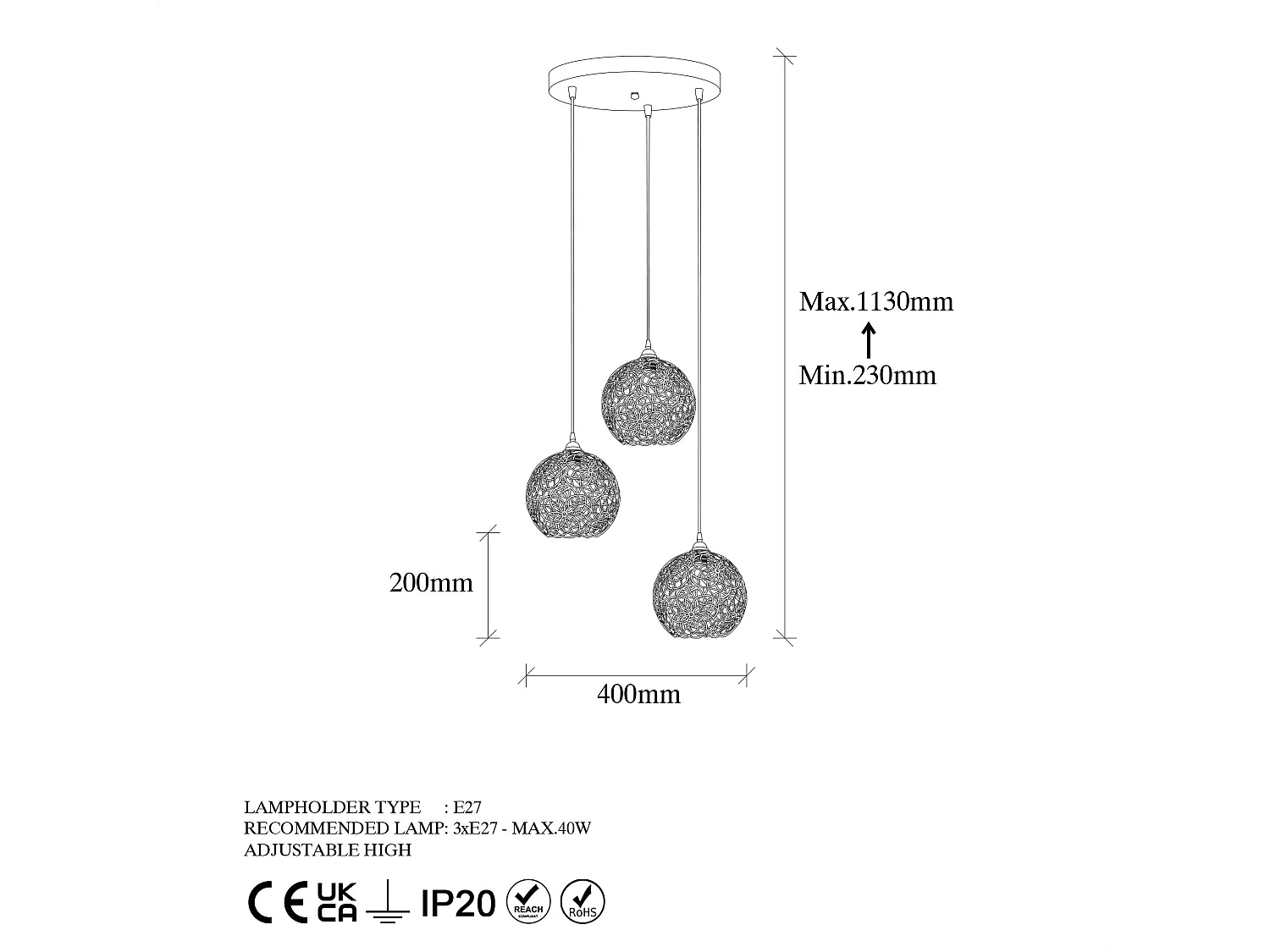Candeeiro de Metal Preto Elegante - Design Moderno e Ajustável