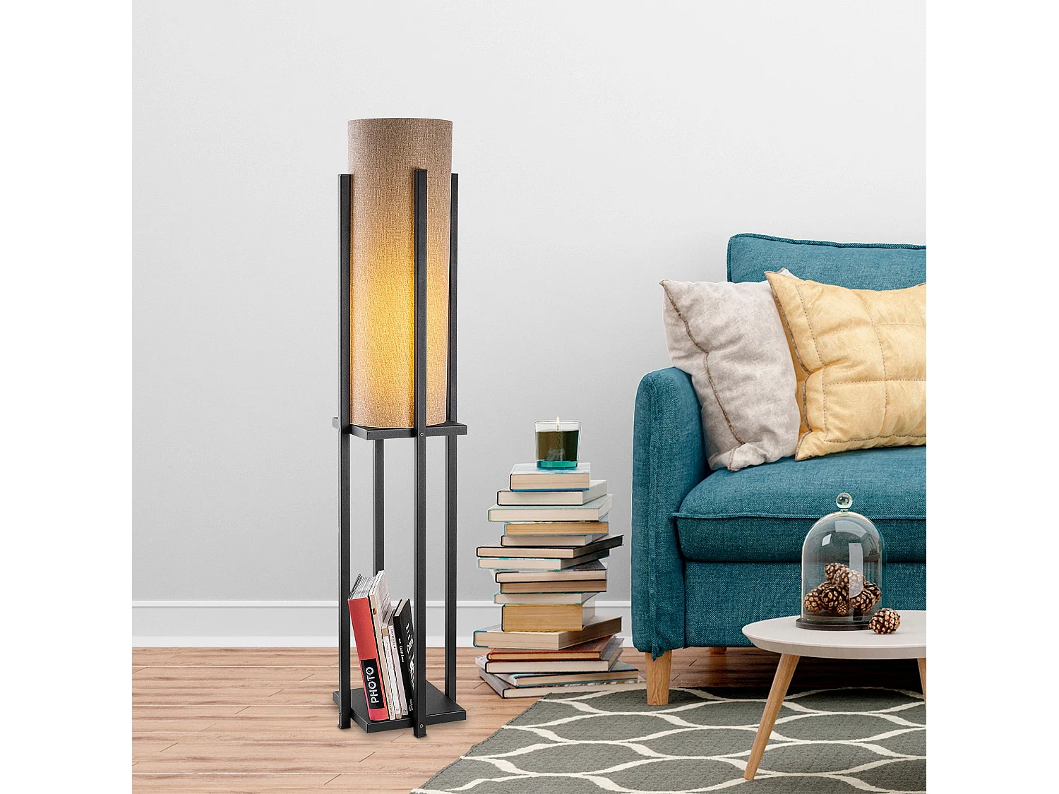 Candeeiro de Pé Moderno Preto - Elegância e Sofisticação para Sua Casa