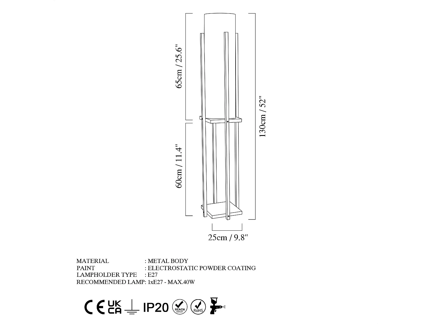 Candeeiro de Pé Moderno Preto - Elegância e Sofisticação para Sua Casa