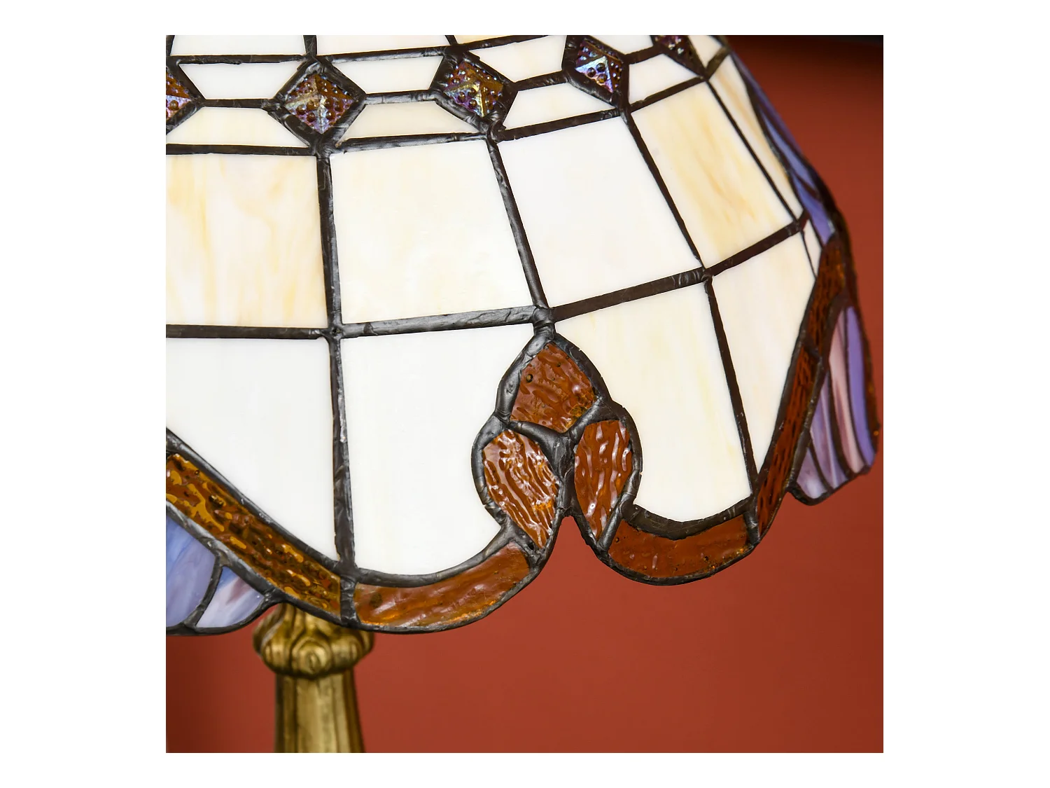 Candeeiro de Mesa Tiffany Multicor Feito à Mão para Decoração Elegante e Confortável