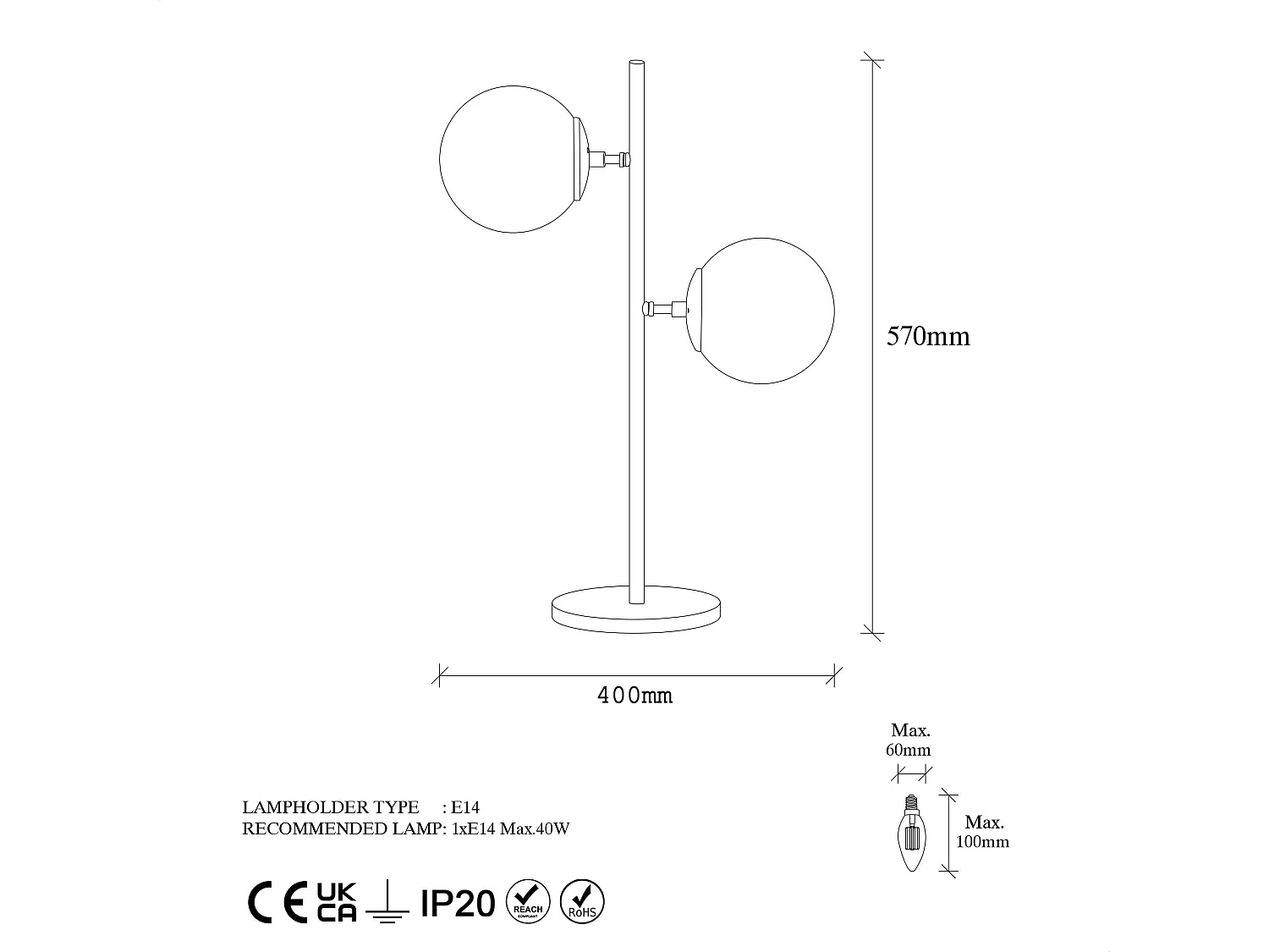 Candeeiro de Mesa Fazli 10422 - Modernidade e Elegância para o Seu Espaço