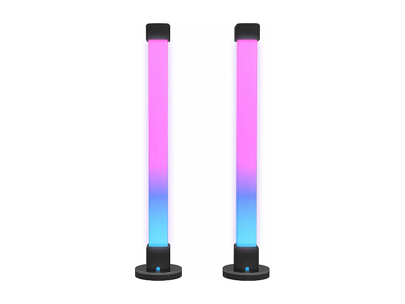 Pack de 2 lámparas Flow Homcom luz LED Bluetooth blanco 32,5x6x6 cm