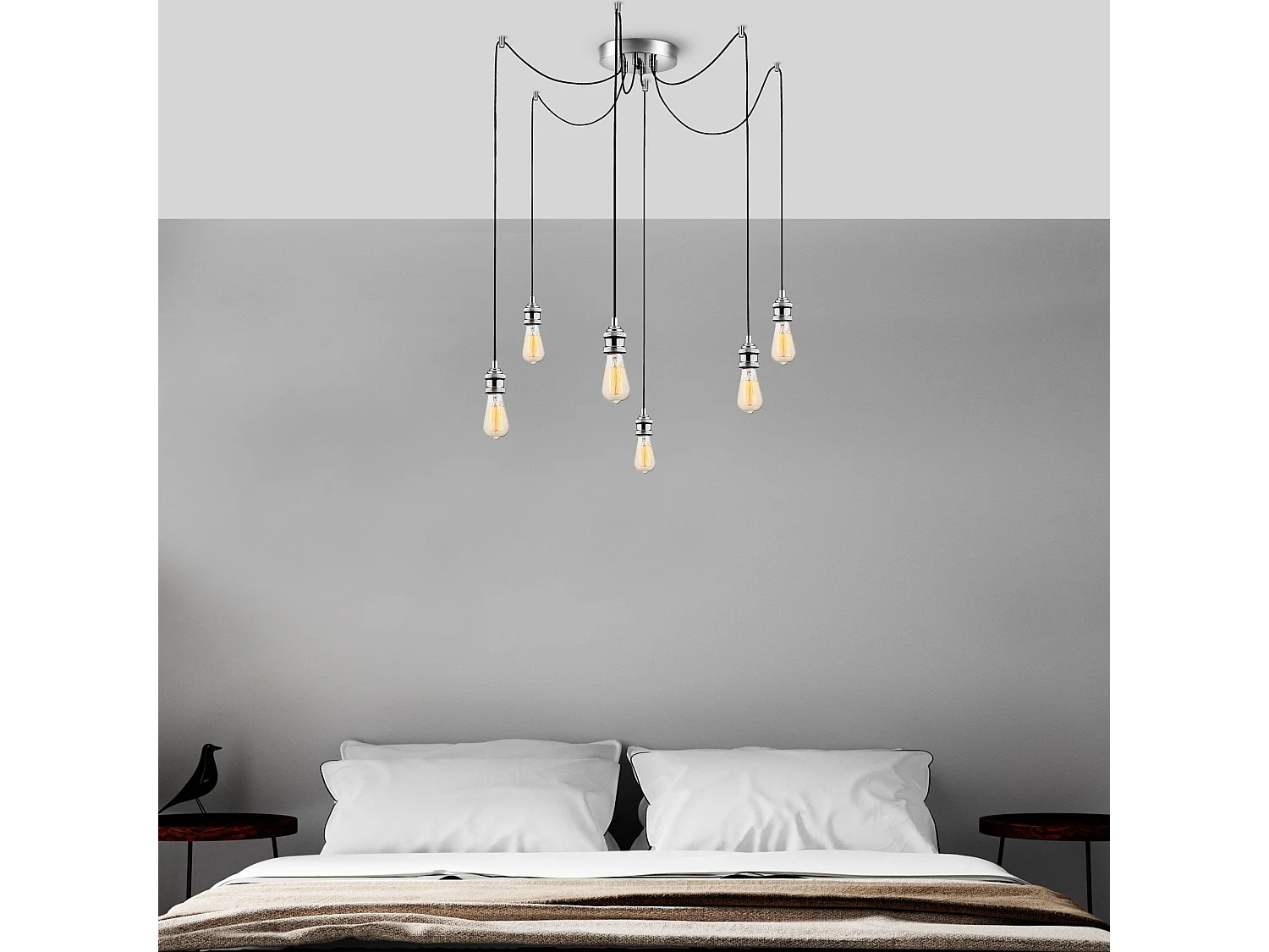 Candeeiro Cromado Ajustável - Elegância e Nostalgia para o Seu Espaço