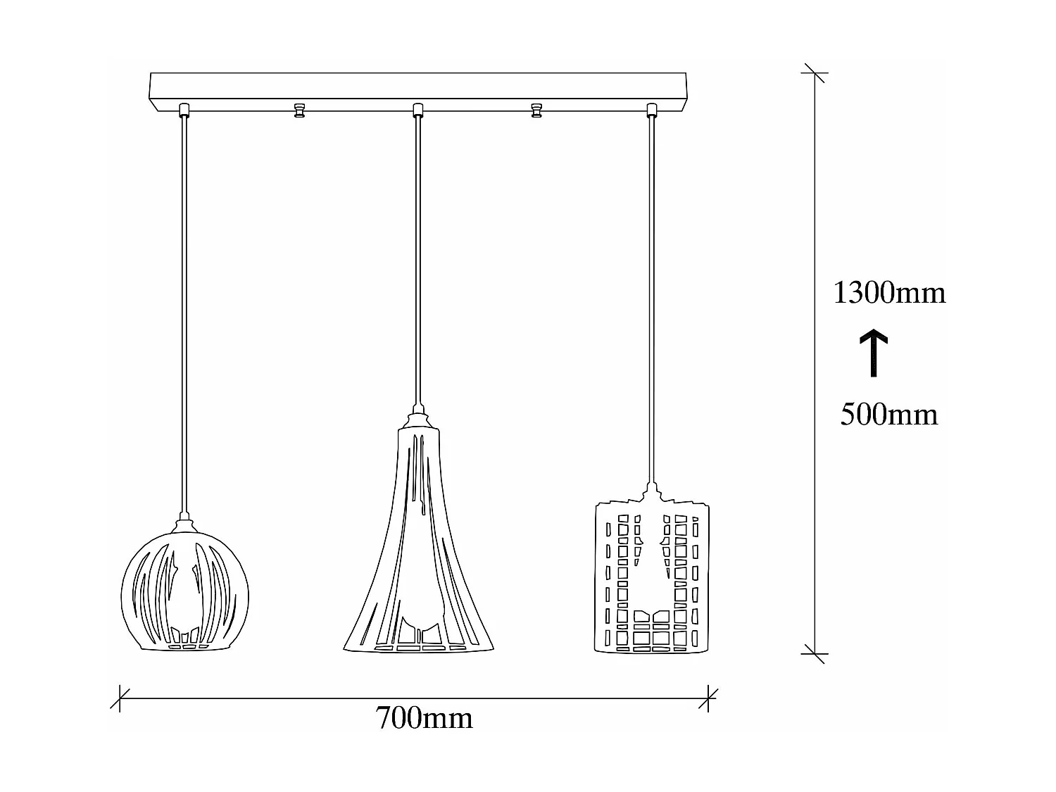 Candeeiro Preto Elegante MR-934 para Sala de Estar