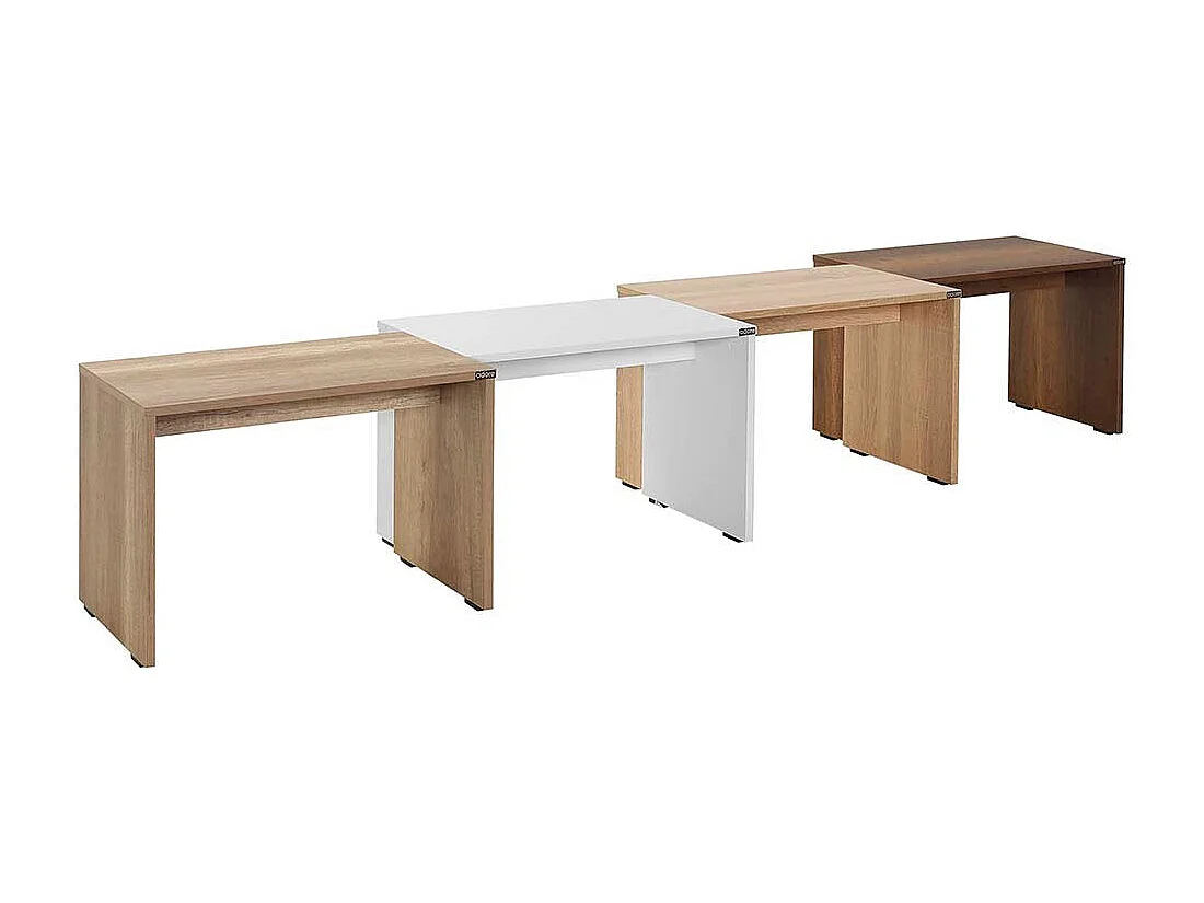 Mesa de Centro Elegante em Nogueira Clara - Design Moderno e Funcionalidade Excepcional